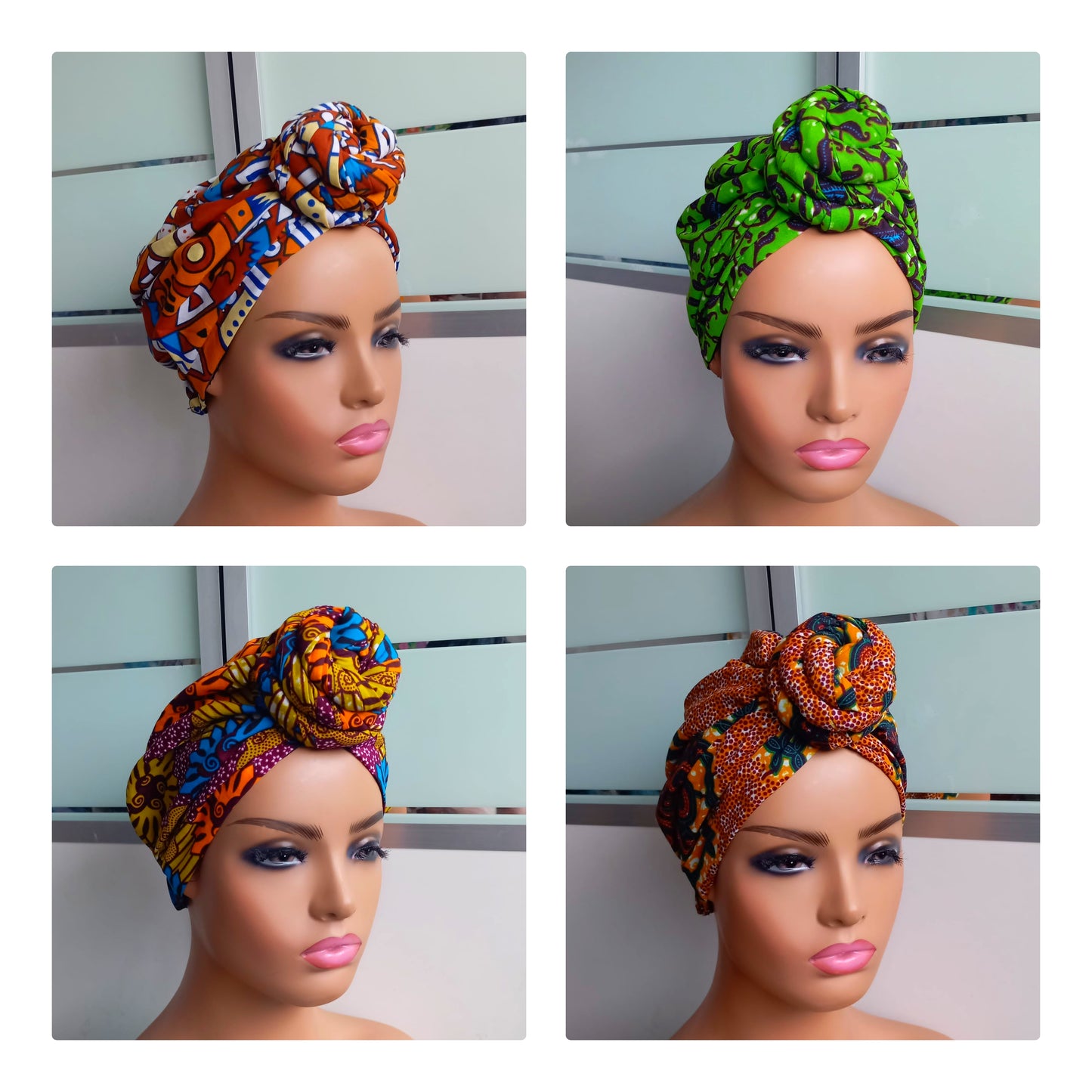 Satin lined Turban,   Pre-Tied Headwrap. Stylish knot, Easy hair styling, Chemo covering, Alopecia