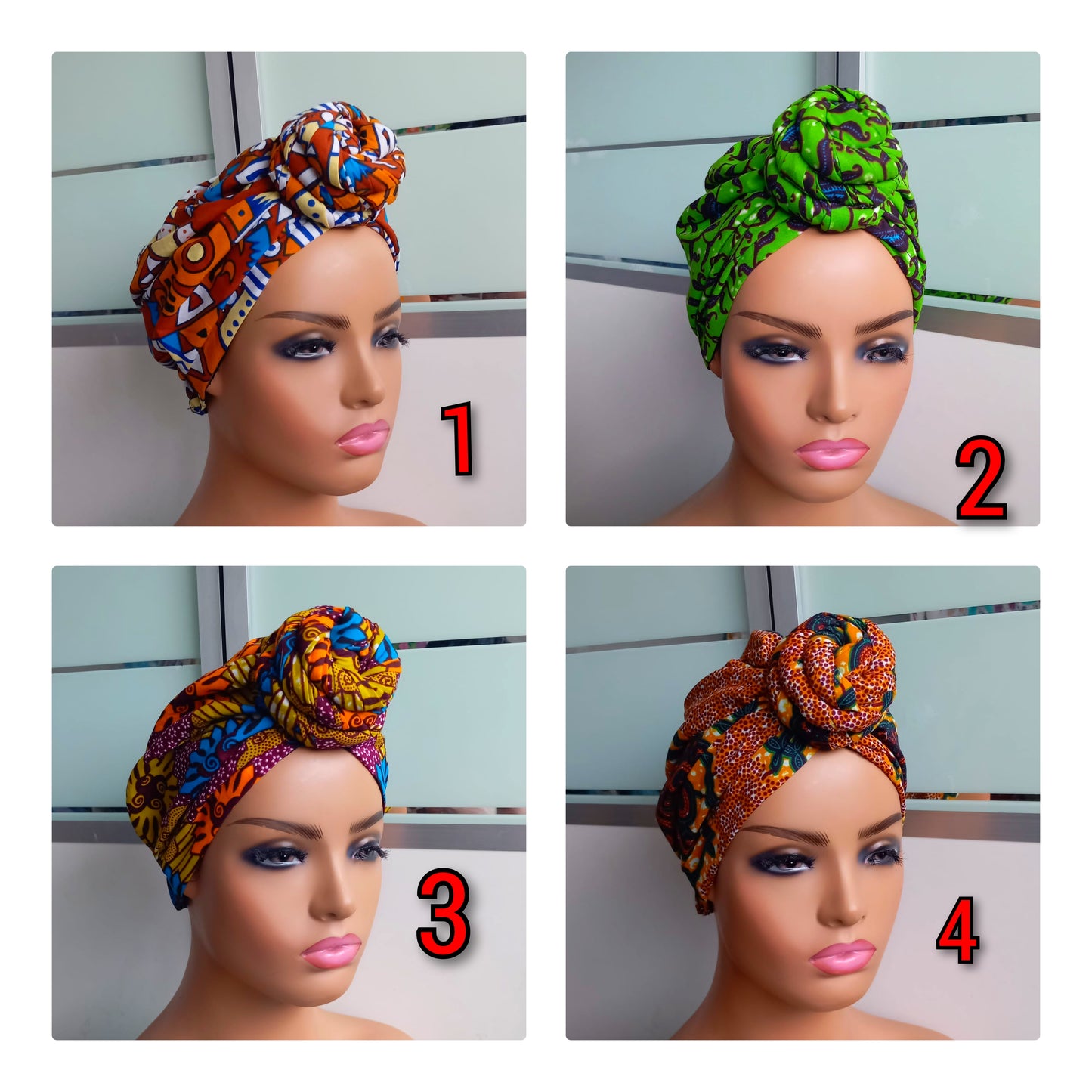 Satin lined Turban,   Pre-Tied Headwrap. Stylish knot, Easy hair styling, Chemo covering, Alopecia