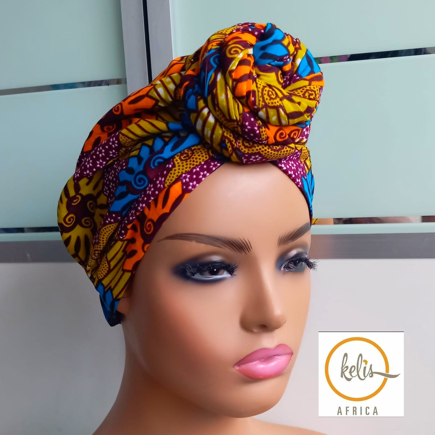 Satin lined Turban,   Pre-Tied Headwrap. Stylish knot, Easy hair styling, Chemo covering, Alopecia