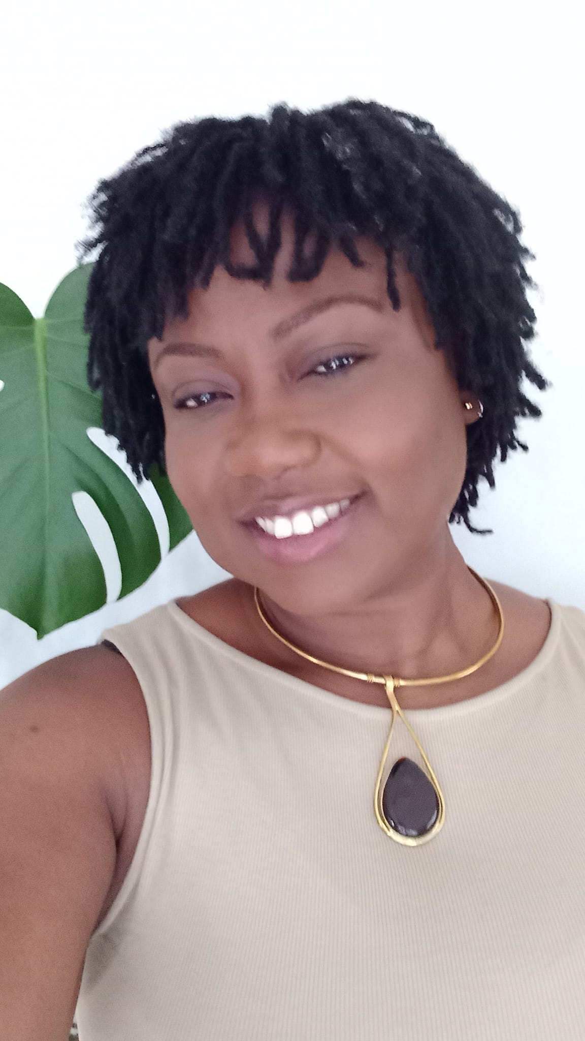 Minimalist Statement Brass Necklace Teardrop Pendant