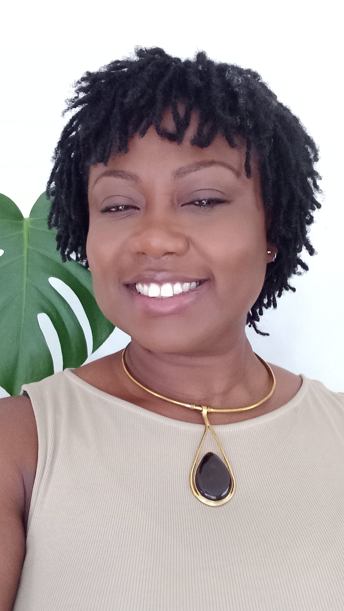 Minimalist Statement Brass Necklace Teardrop Pendant