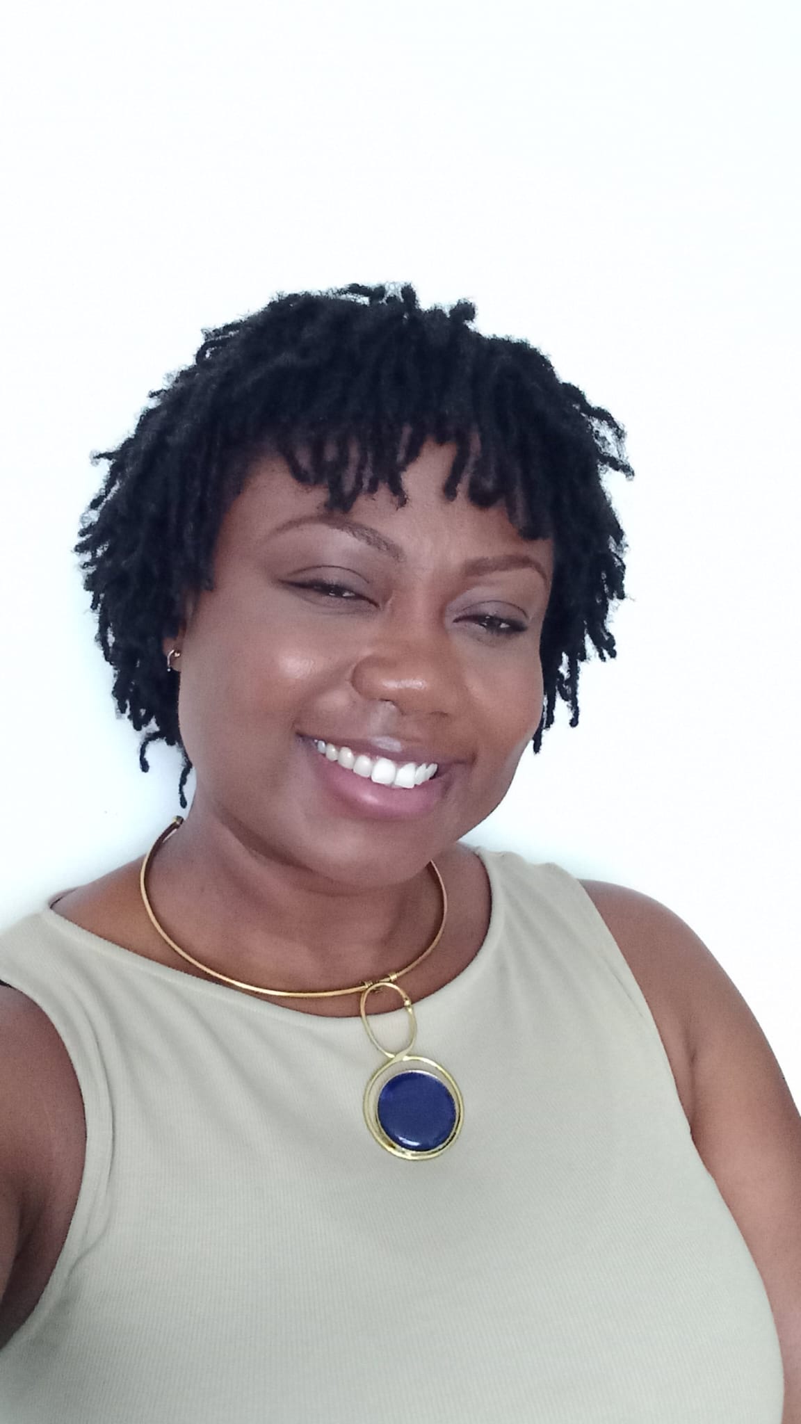 Minimalist Statement Brass necklace Circle