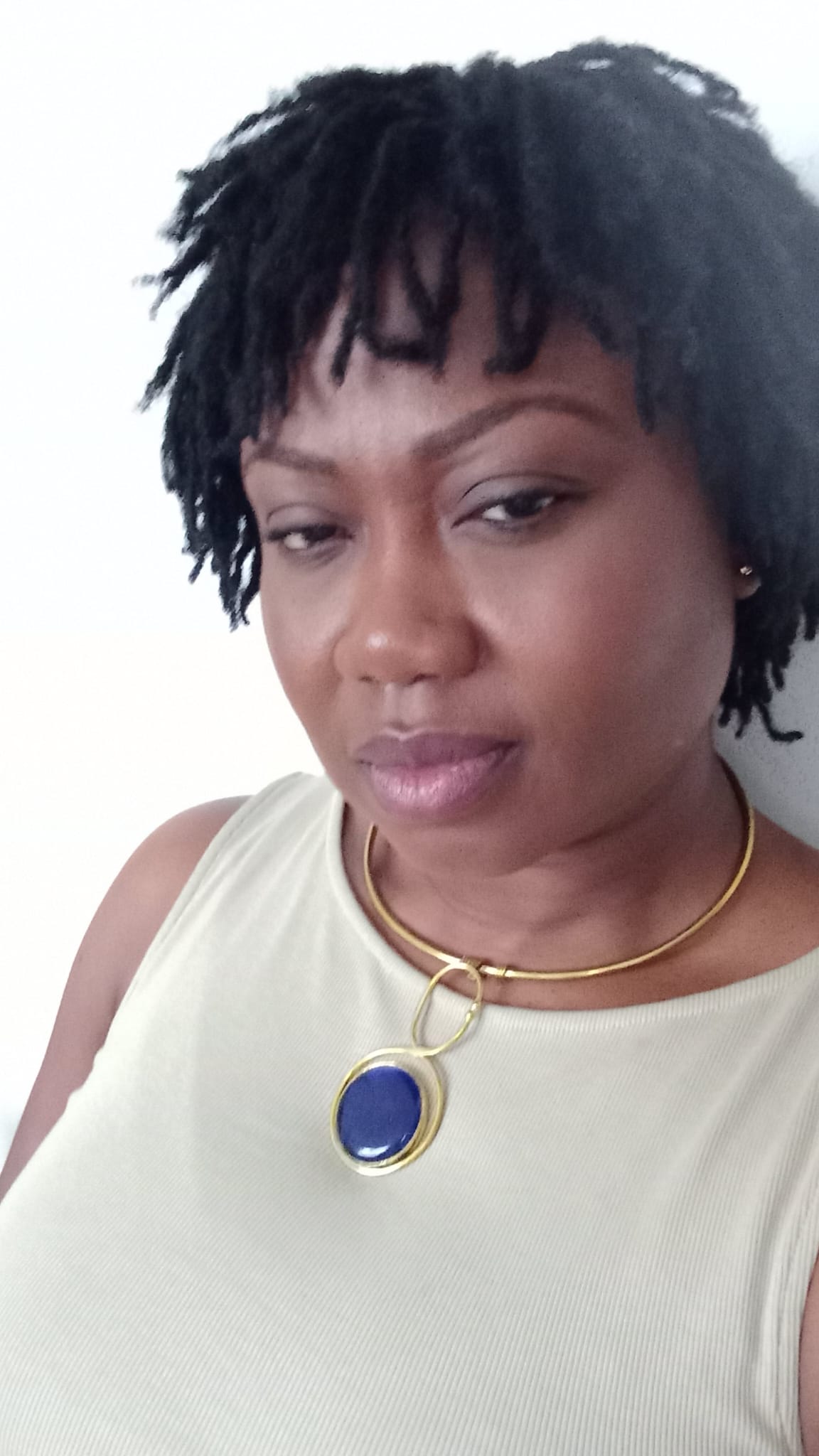 Minimalist Statement Brass necklace Circle