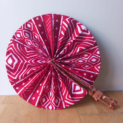 African Print Folding Hand Fan/ Medium