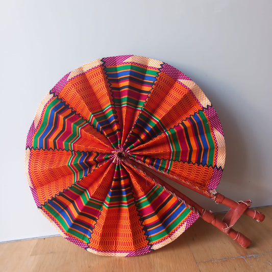 African Print Folding Hand Fan/ Medium