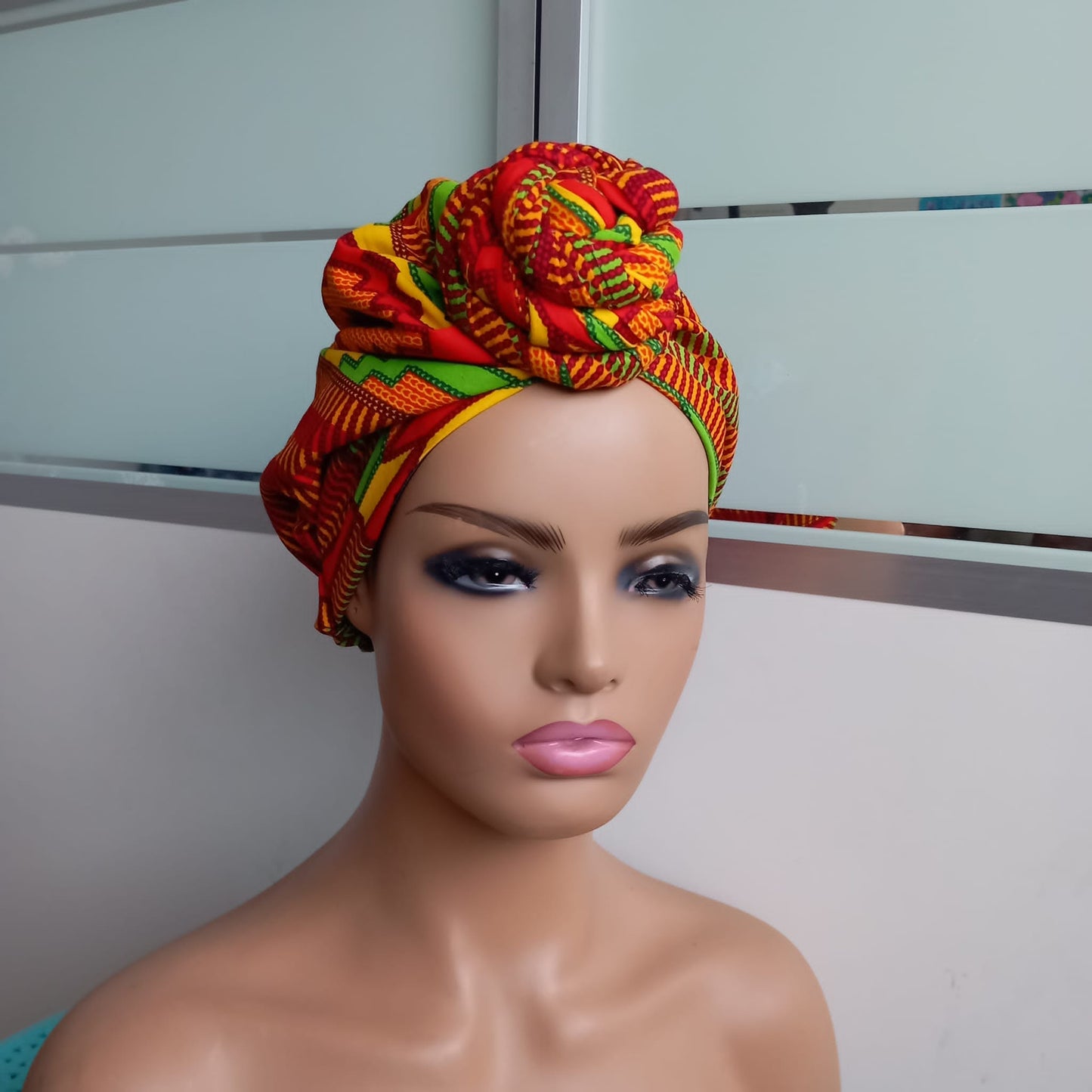 Satin lined Turban,   Pre-Tied Headwrap. Stylish knot, Easy hair styling, Chemo covering, Alopecia