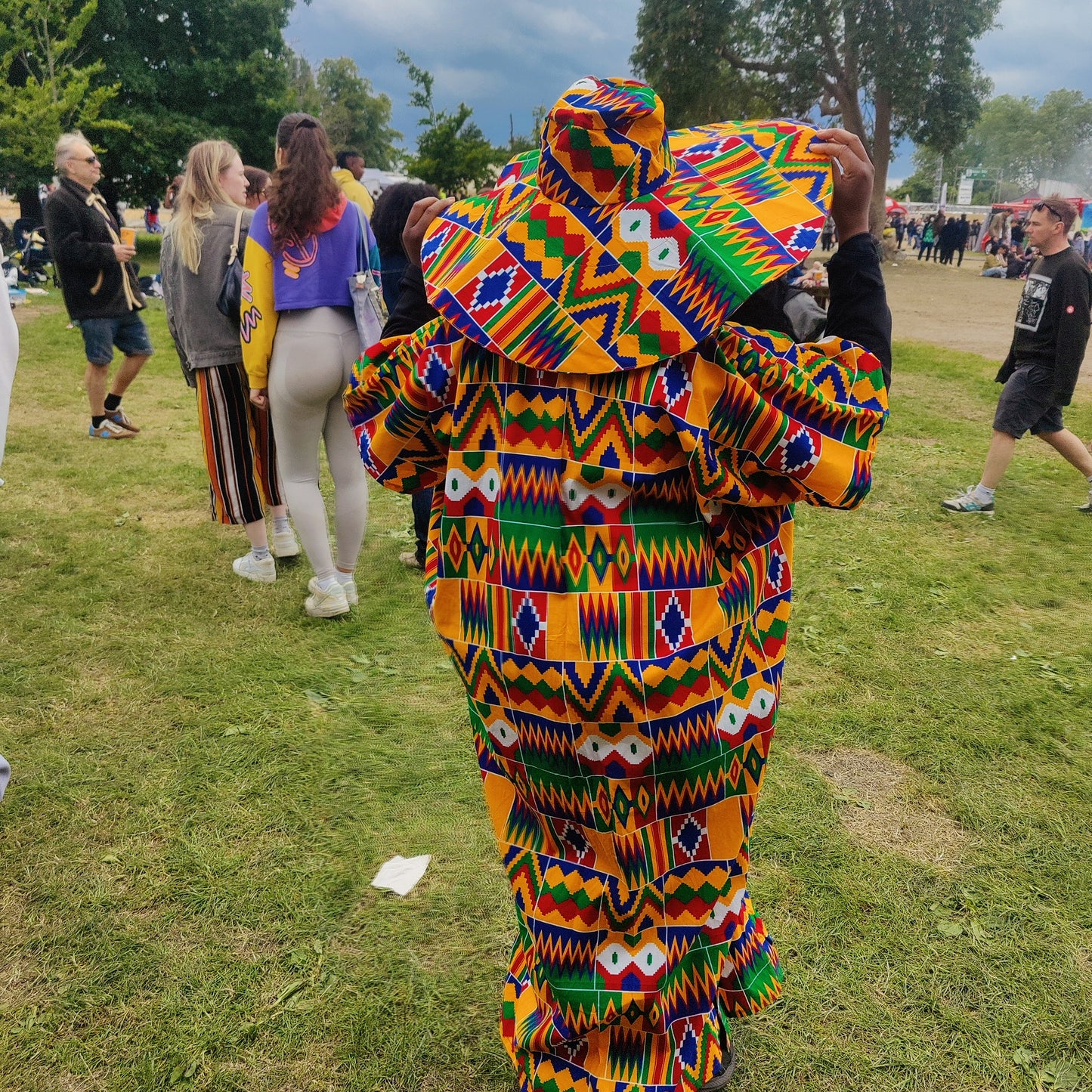 African Print Kimono Style Jacket  Long Ankara kimono with Hat Set