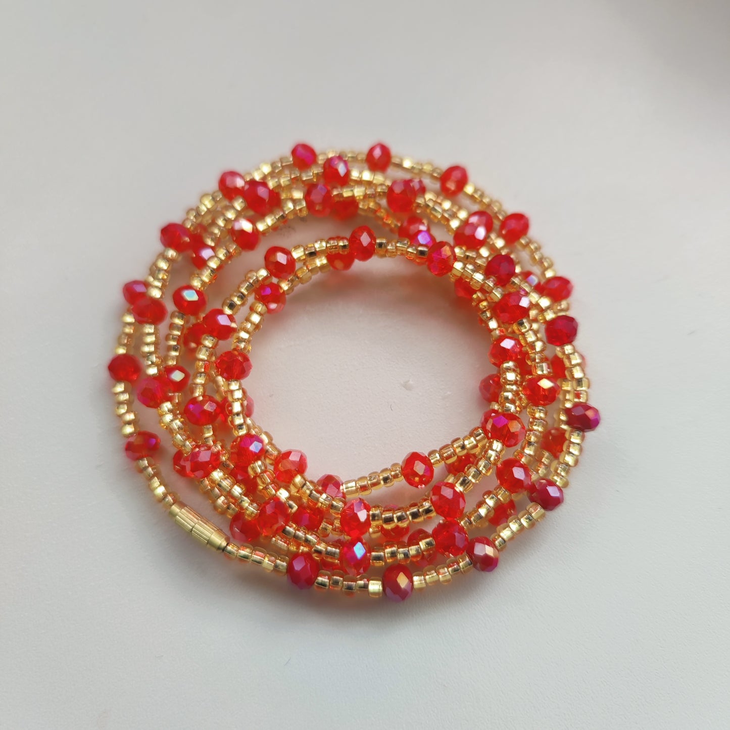 Ruby Red Waist-beads for all sizes / Made to Measure