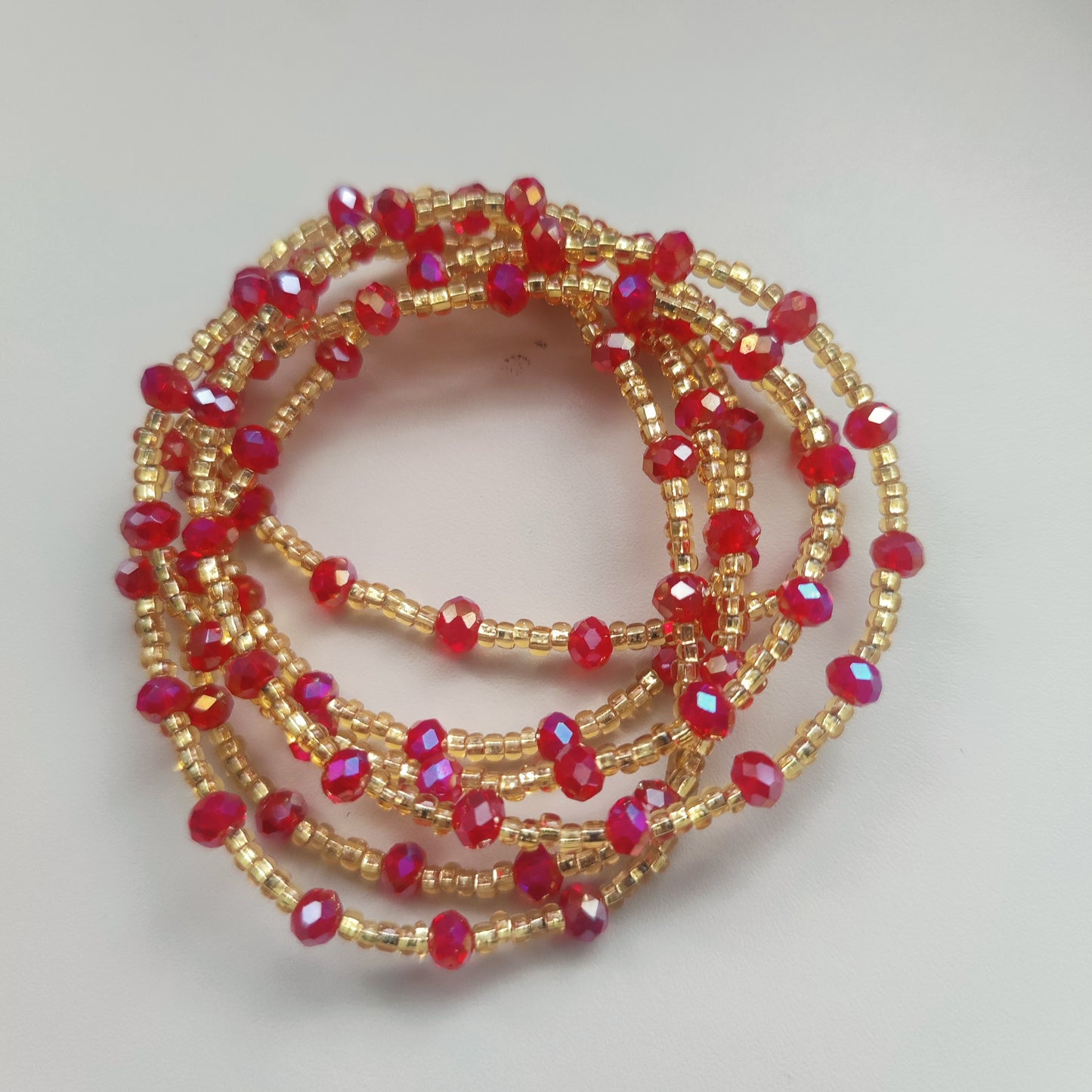 Ruby Red Waist-beads for all sizes / Made to Measure