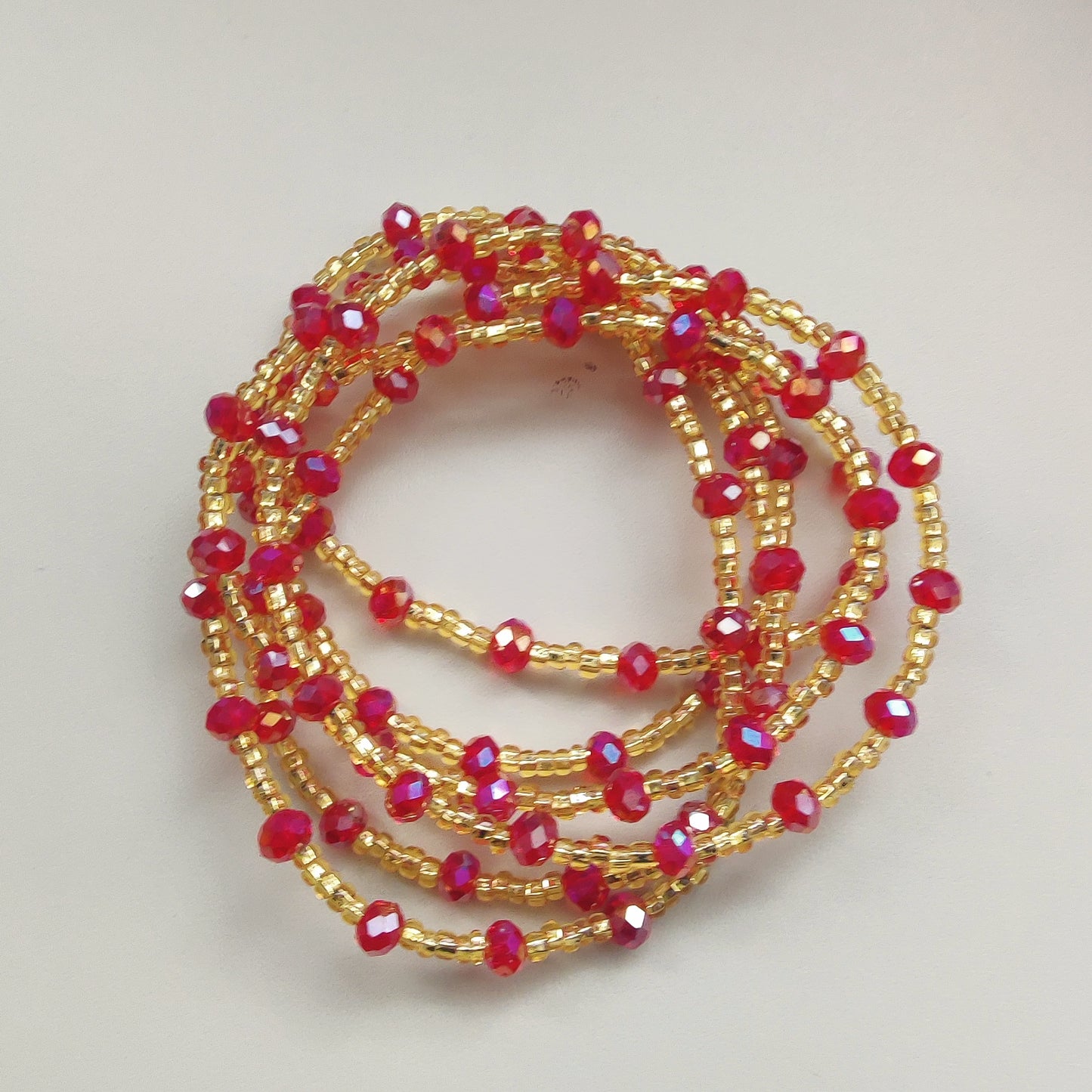 Ruby Red Waist-beads for all sizes / Made to Measure