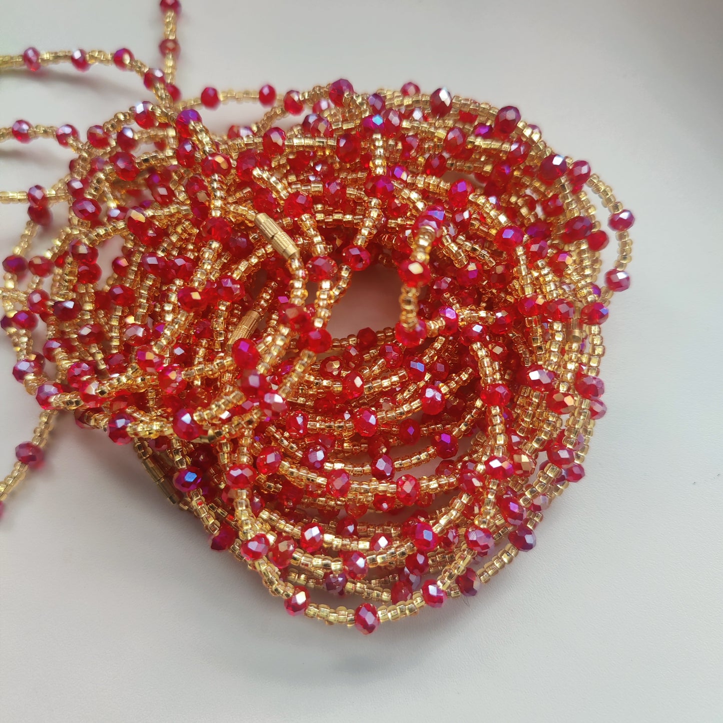 Ruby Red Waist-beads for all sizes / Made to Measure