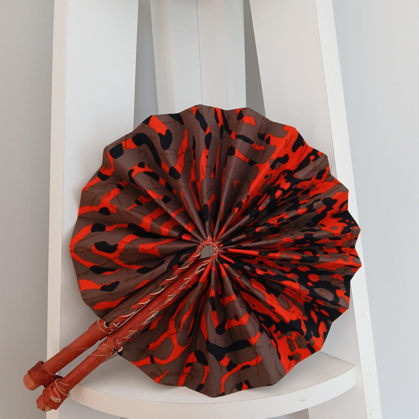 African Print Folding Hand Fan/ Small