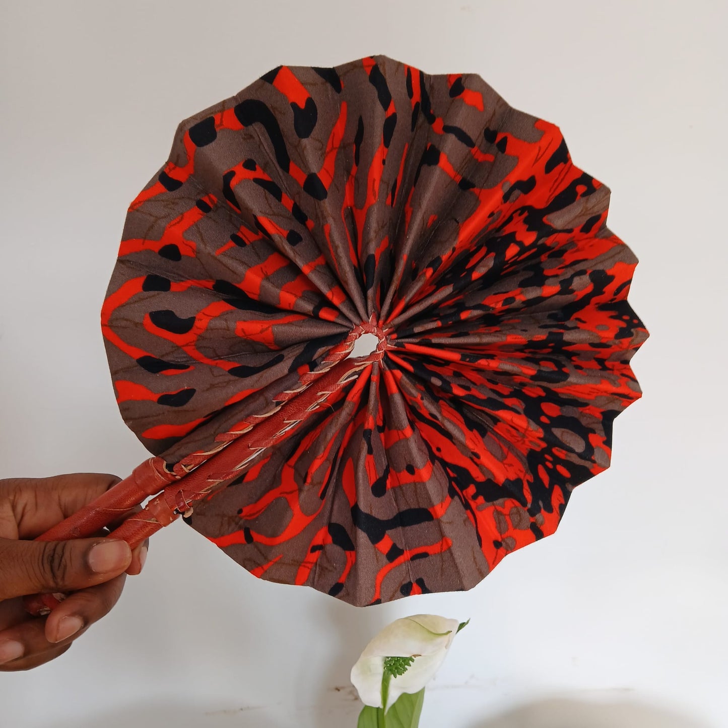 African Print Folding Hand Fan/ Small