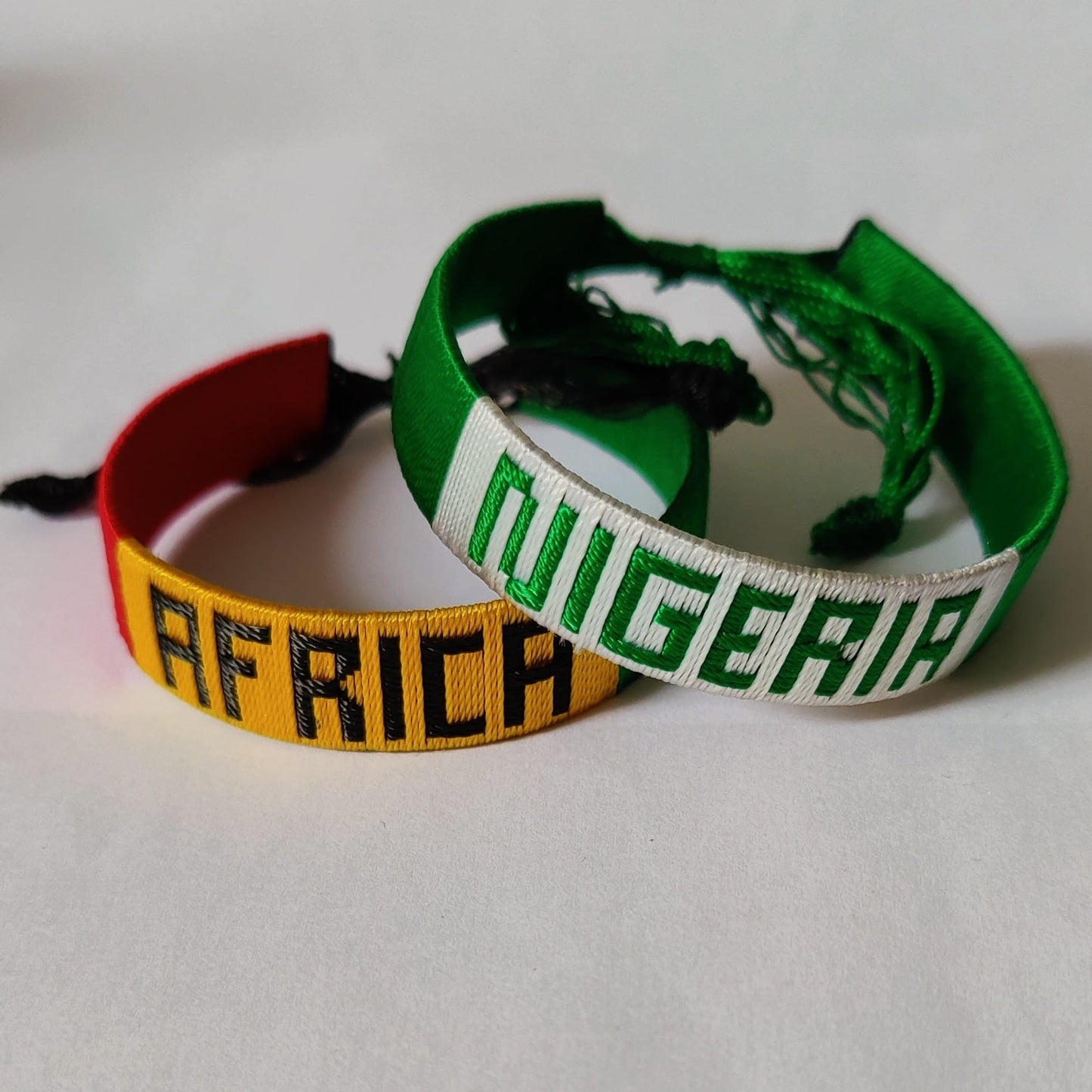 Handwoven Flag Wristband, Ghana, Nigeria, Africa, Jamaica