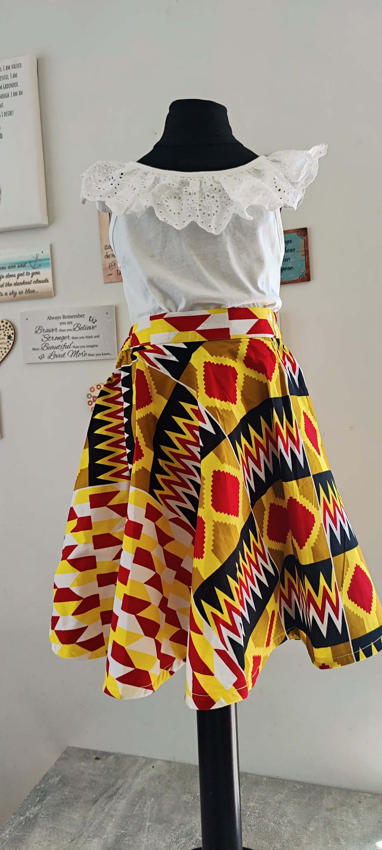 Little Girls African Print Skirt | Ankara Toddler Skirt | African Clothing for Girls | Kids Ankara Skirt | Birthday Outfit | Ages 5–6 Years (Copy)