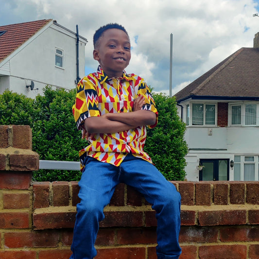 African Print  Boys Shirt / Ada