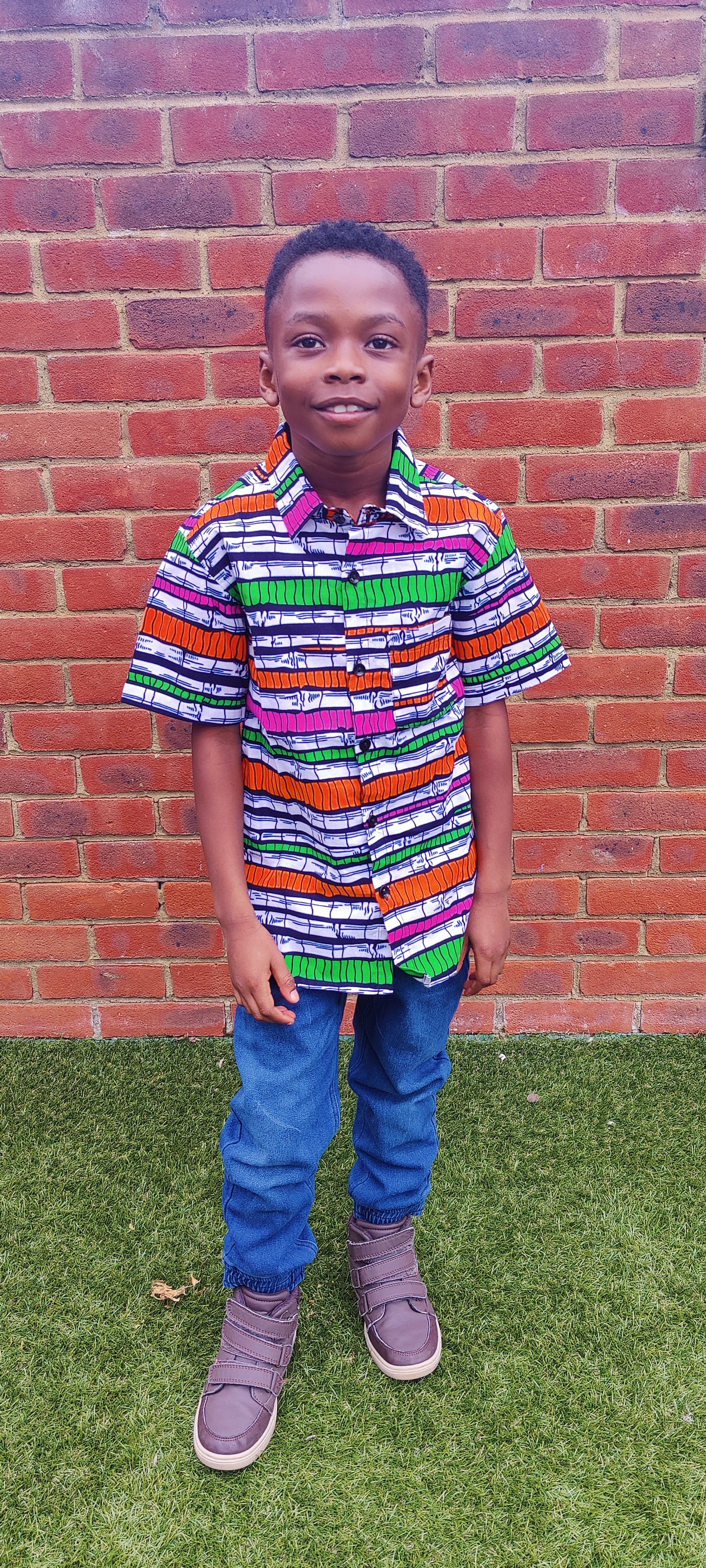 African Print  Boys Shirt /Lome