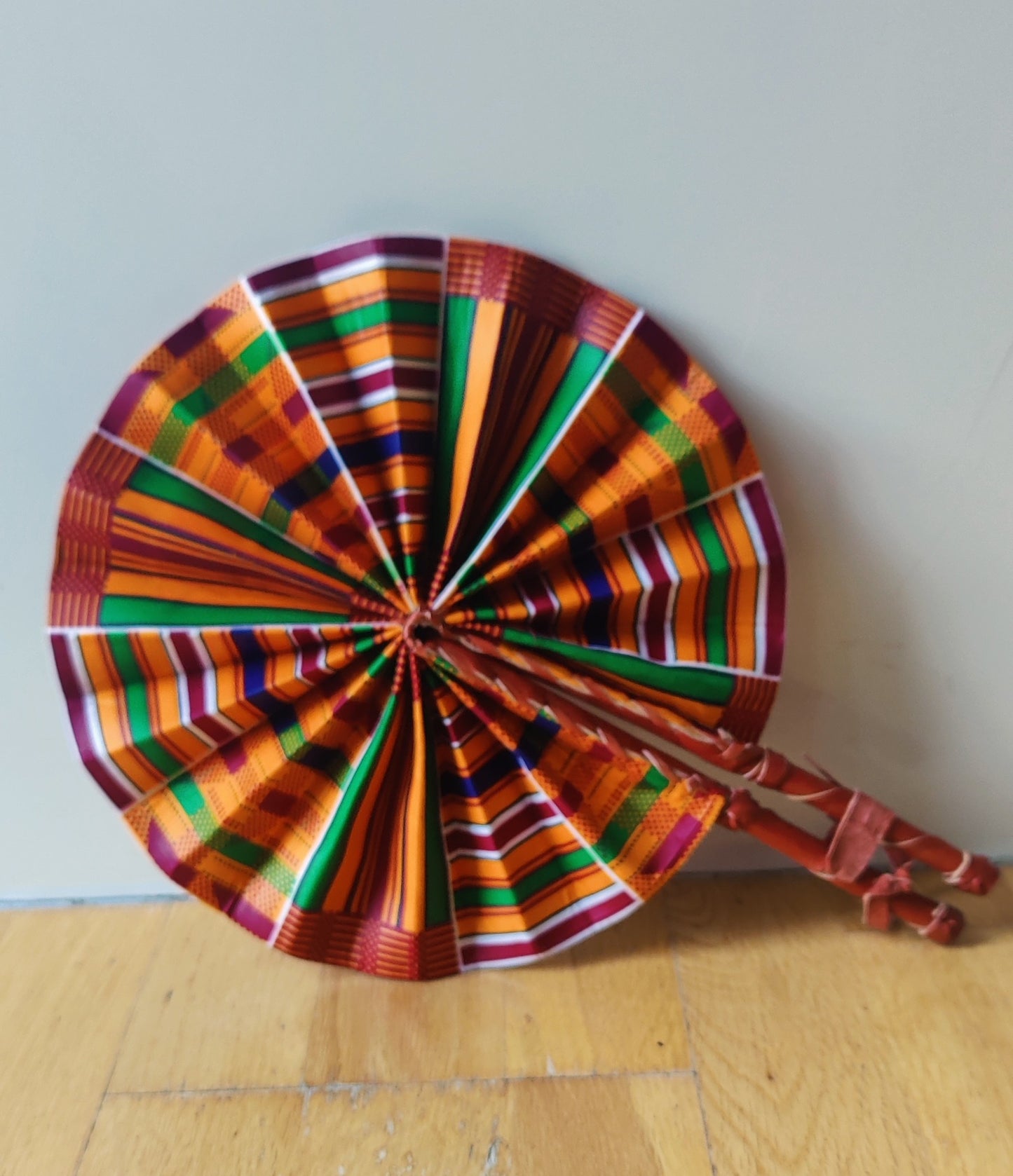 African Print Folding Hand Fan/ Small