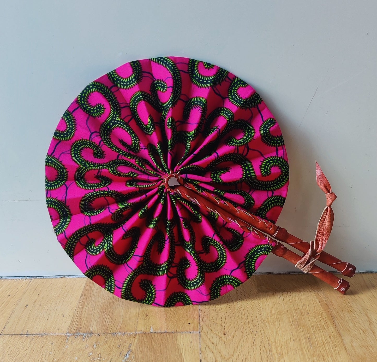 African Print Folding Hand Fan/ Small