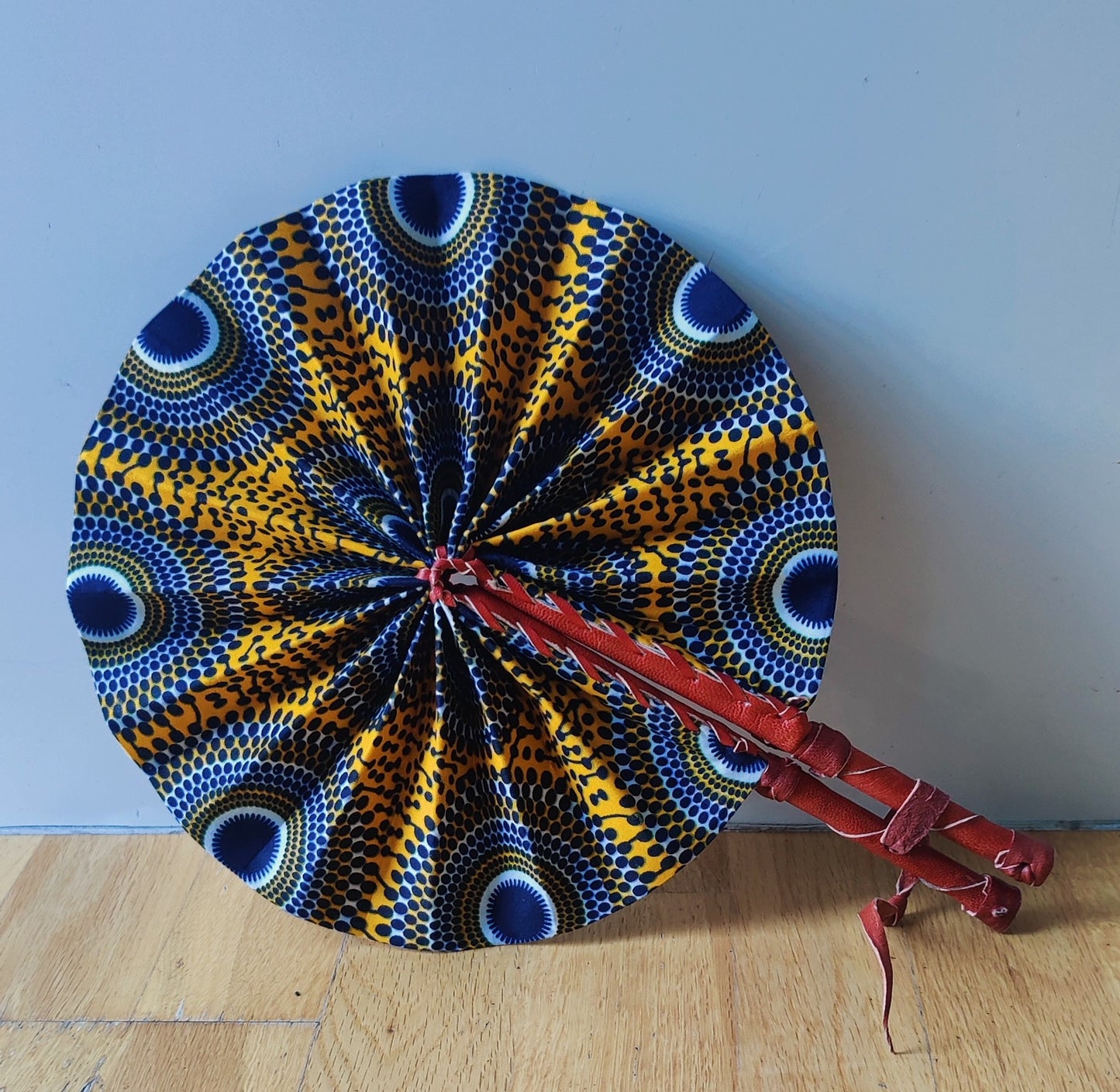 African Print Folding Hand Fan/ Small