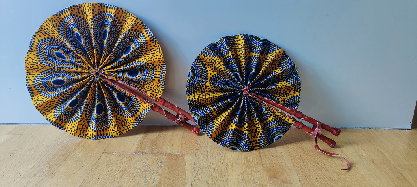 African Print Folding Hand Fan/ Small