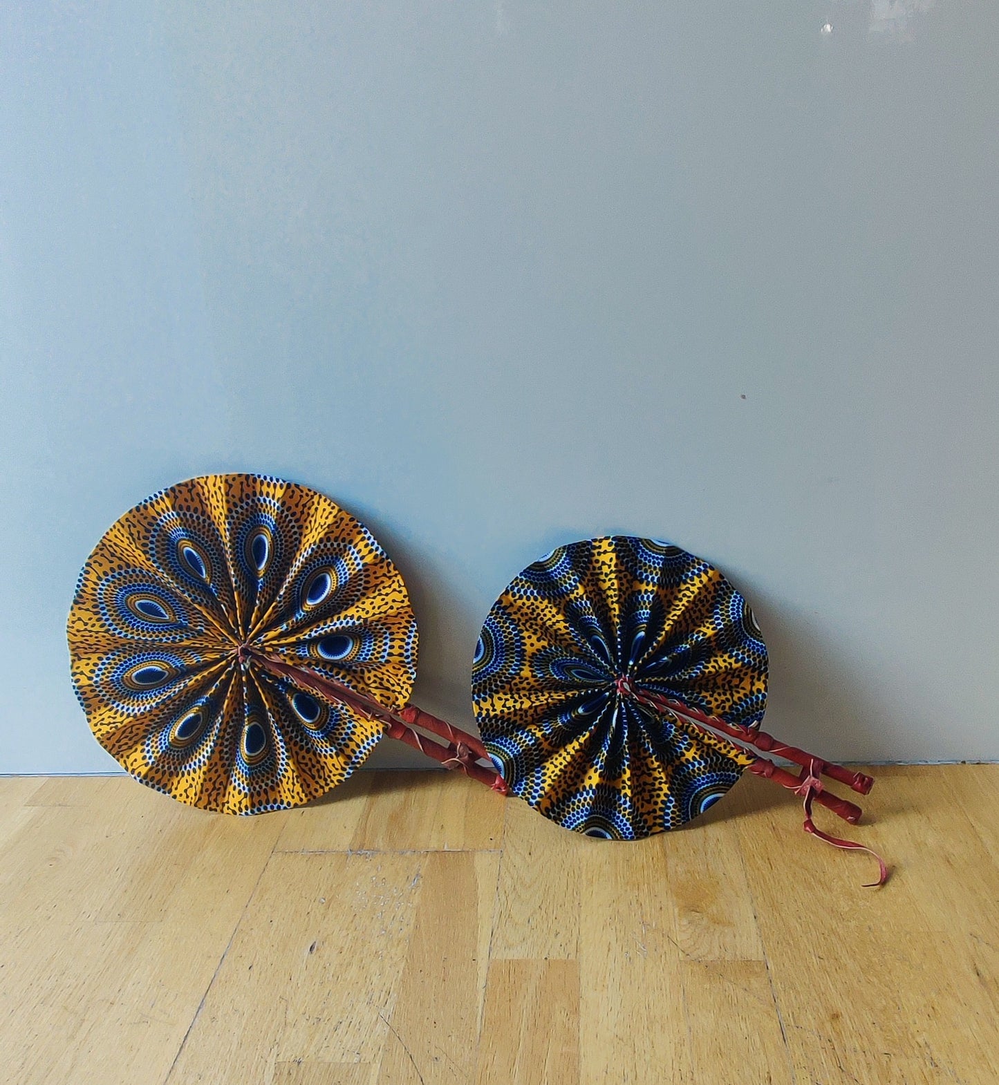 African Print Folding Hand Fan/ Small