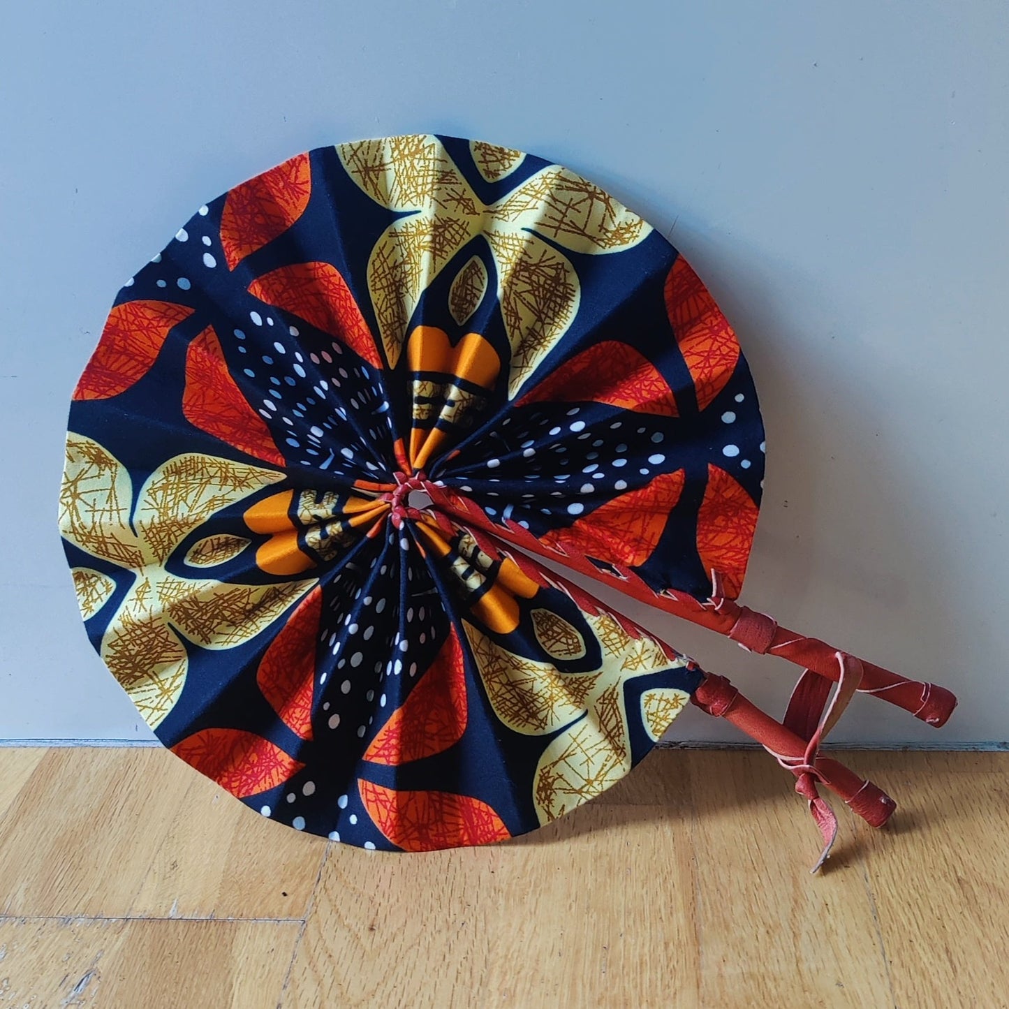 African Print Folding Hand Fan/ Small