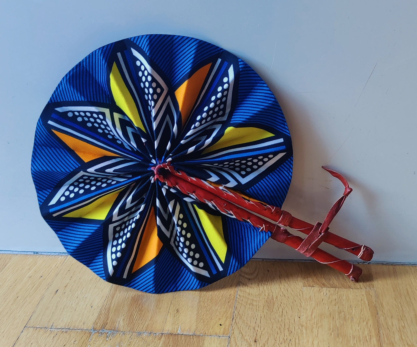 African Print Folding Hand Fan/ Small