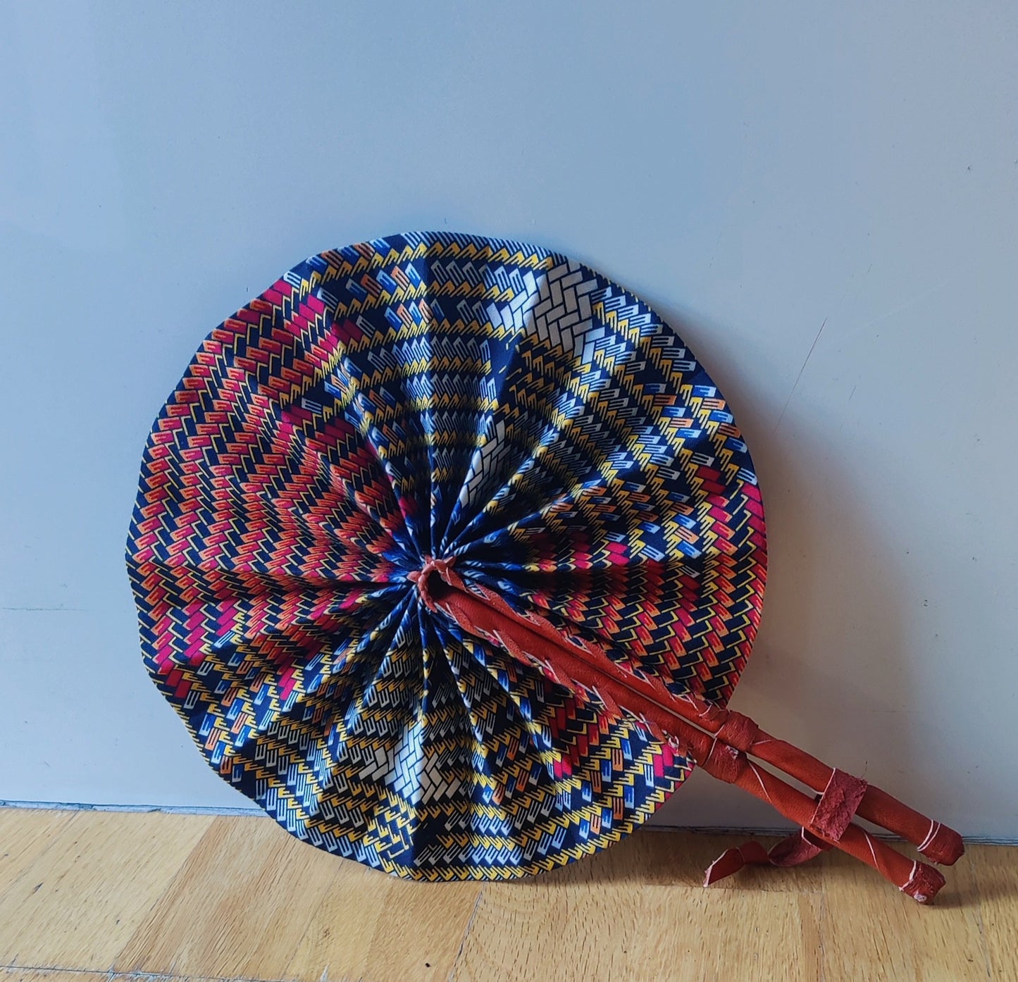 African Print Folding Hand Fan/ Small