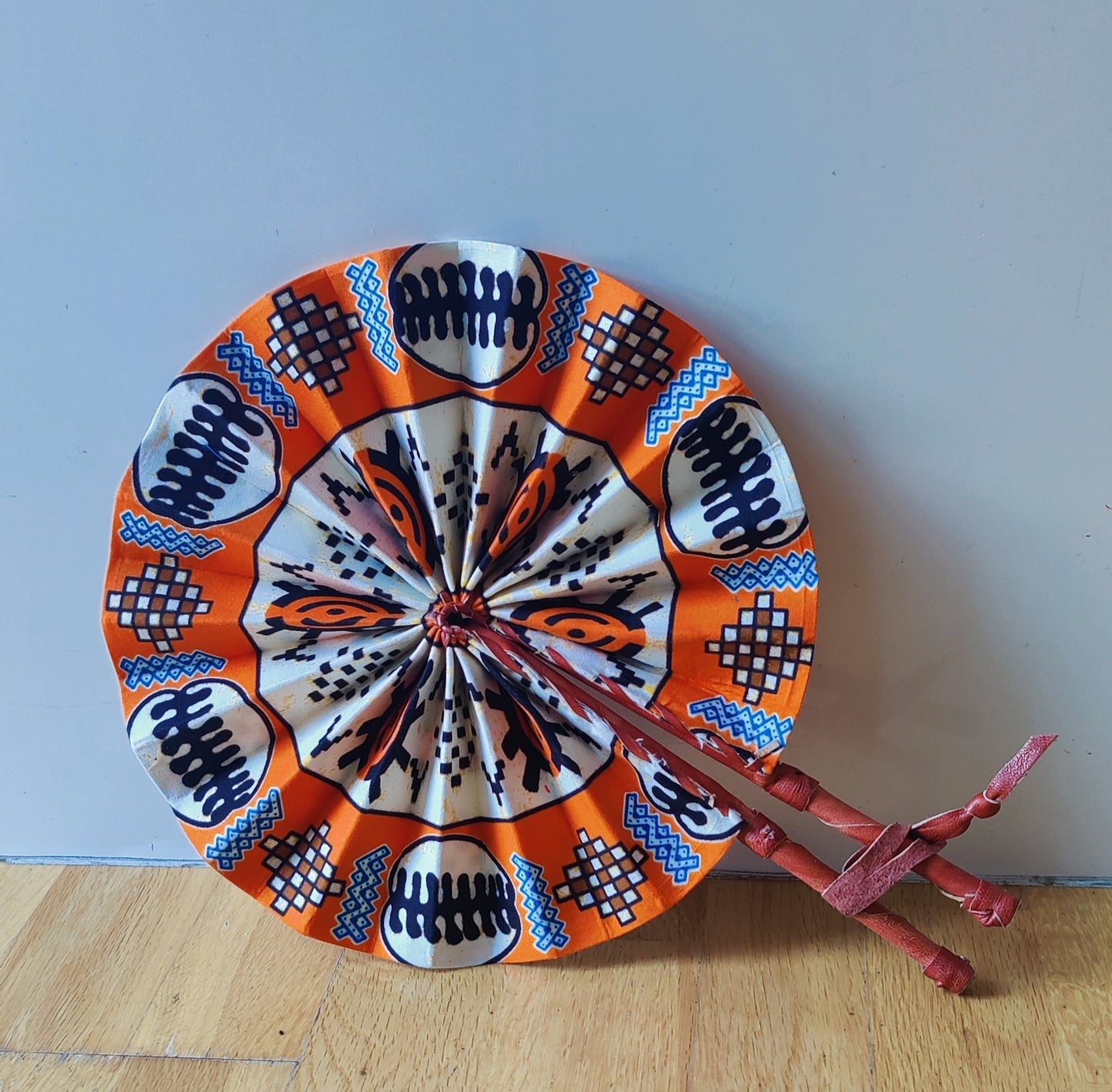 African Print Folding Hand Fan/ Small