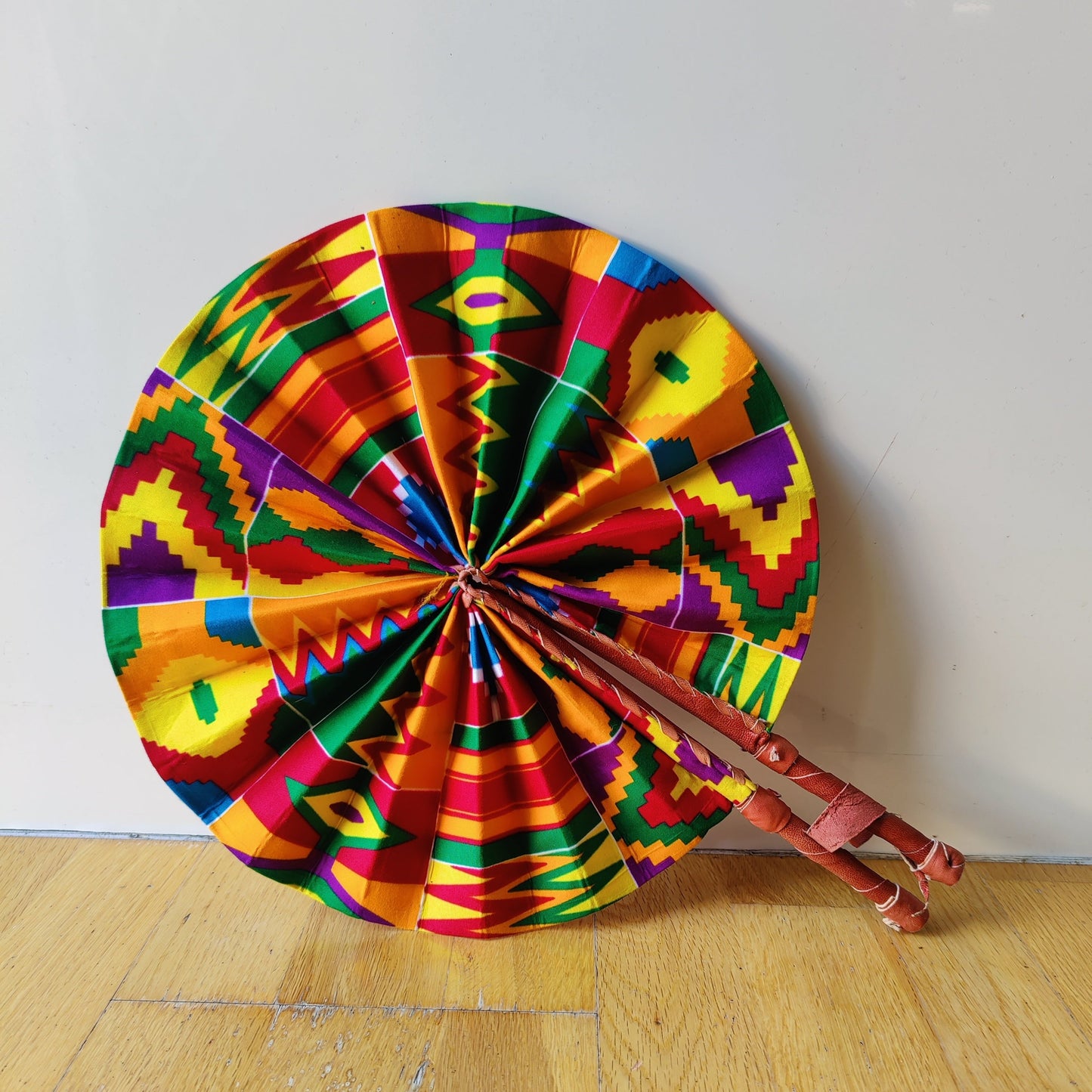 African Print Folding Hand Fan/ Medium