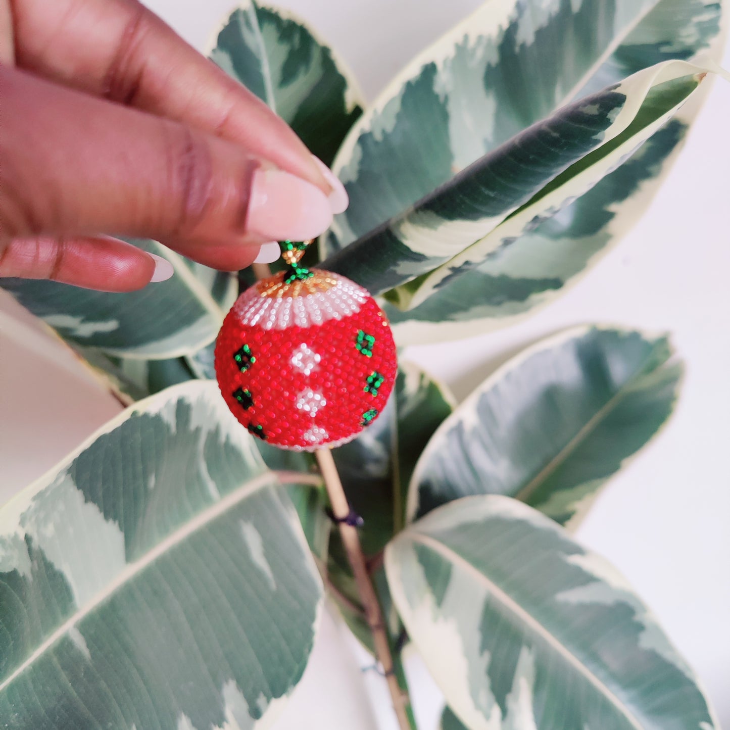 Beaded Christmas Ornaments/ African Christmas Tree Baubles