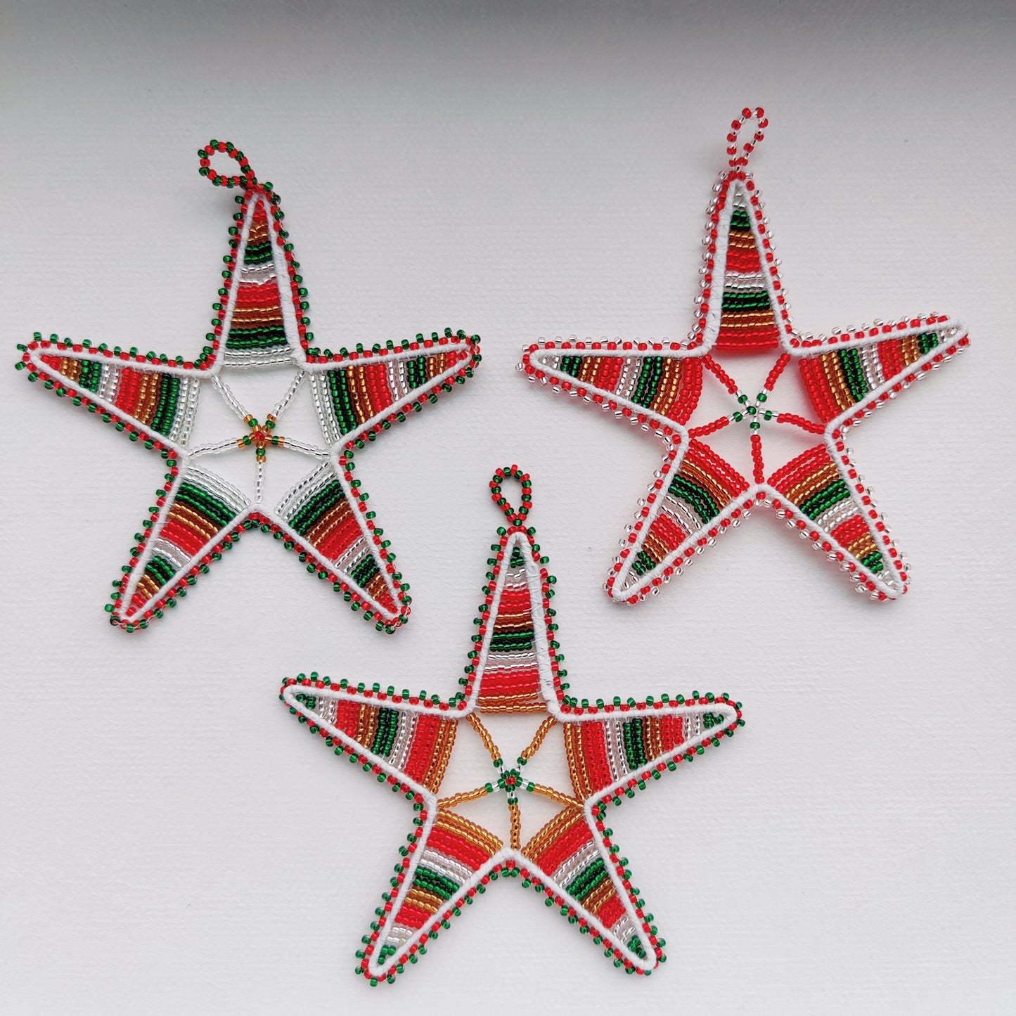 Beaded Christmas Ornaments/ African Christmas Tree Baubles