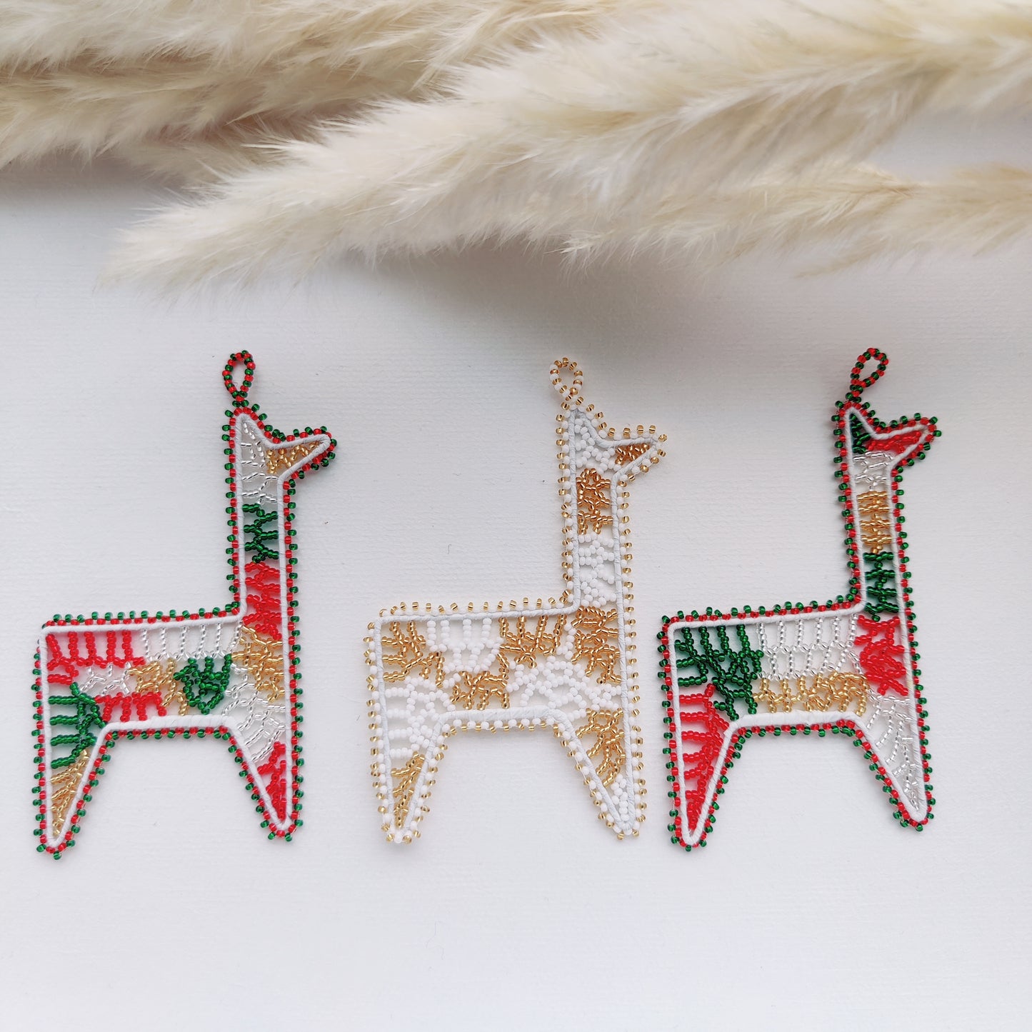 Beaded Christmas Ornaments/ African Christmas Tree Baubles