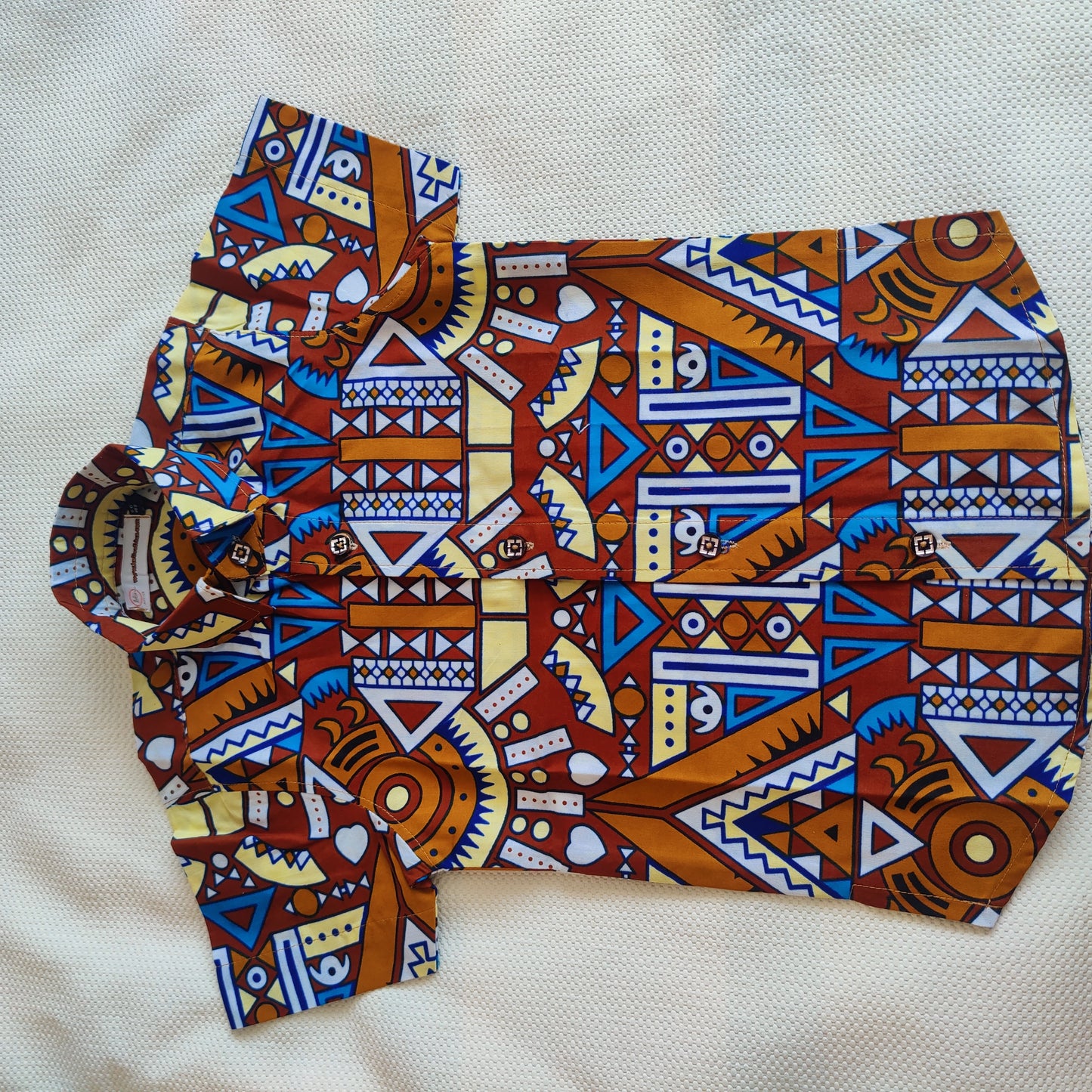 African Print Boys Shirt/ Zulu