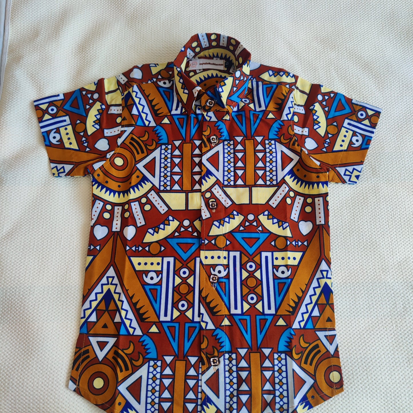 African Print Boys Shirt/ Zulu