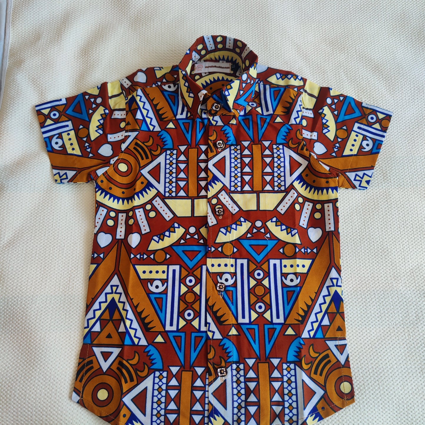 African Print Boys Shirt/ Zulu