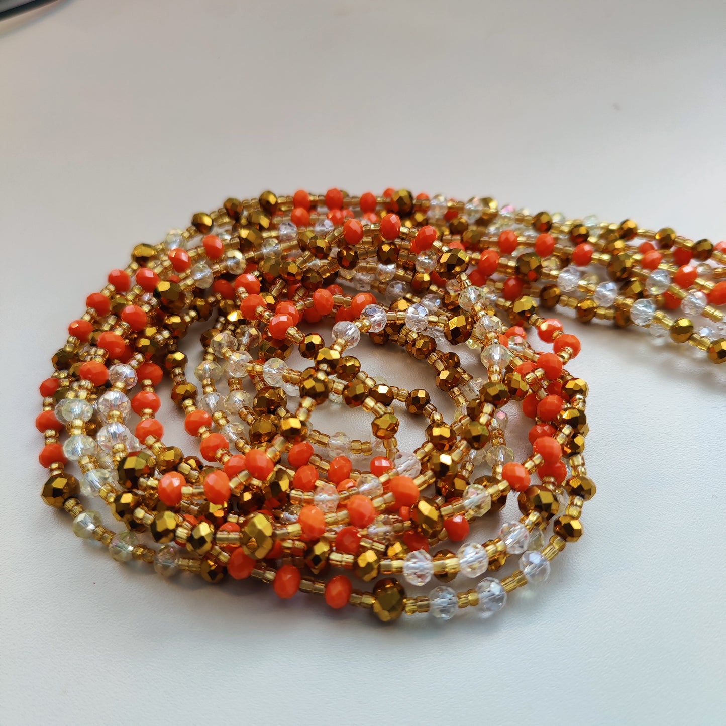 Waist Beads| Belly Chain Weight control African beads|belly beads| | Weight Tracker Beads| Plus Size/ tie on