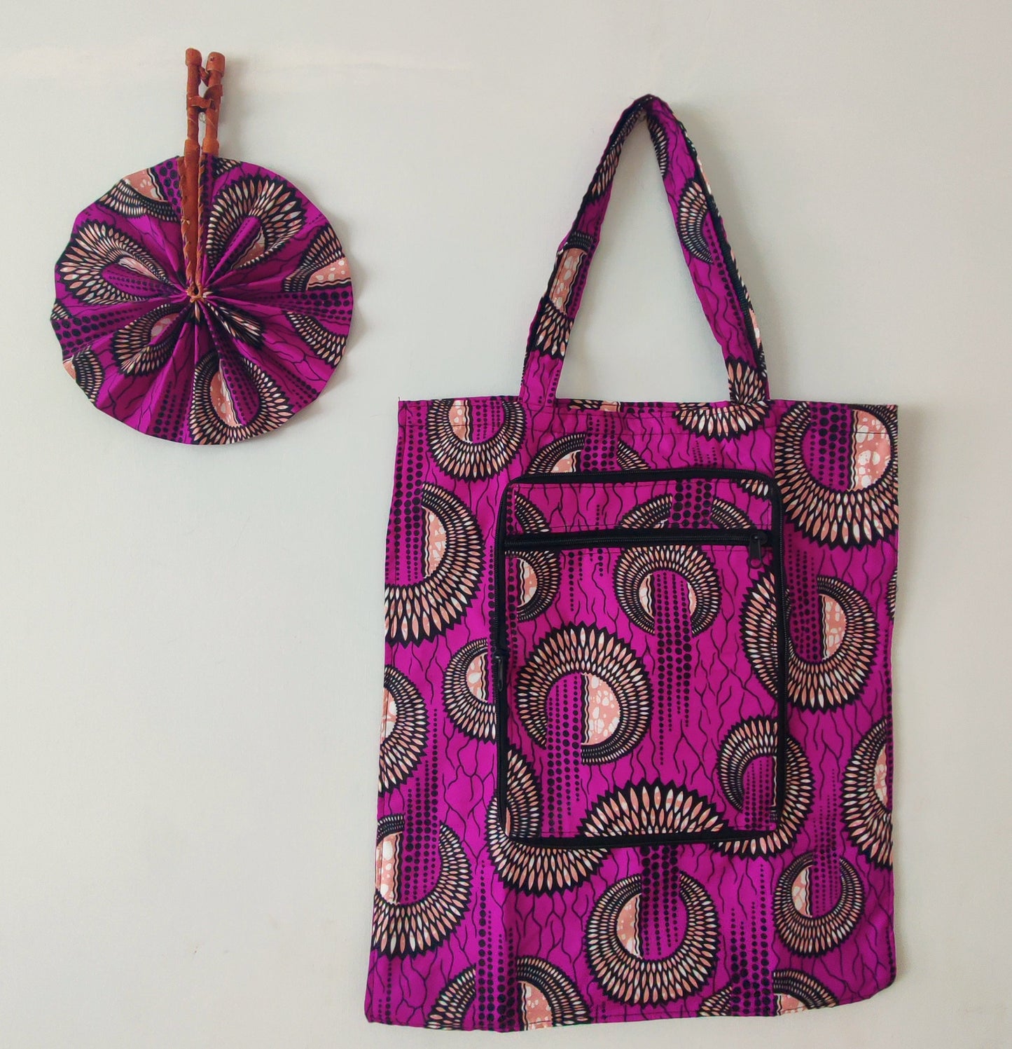 Shopper Bag and Fan Set