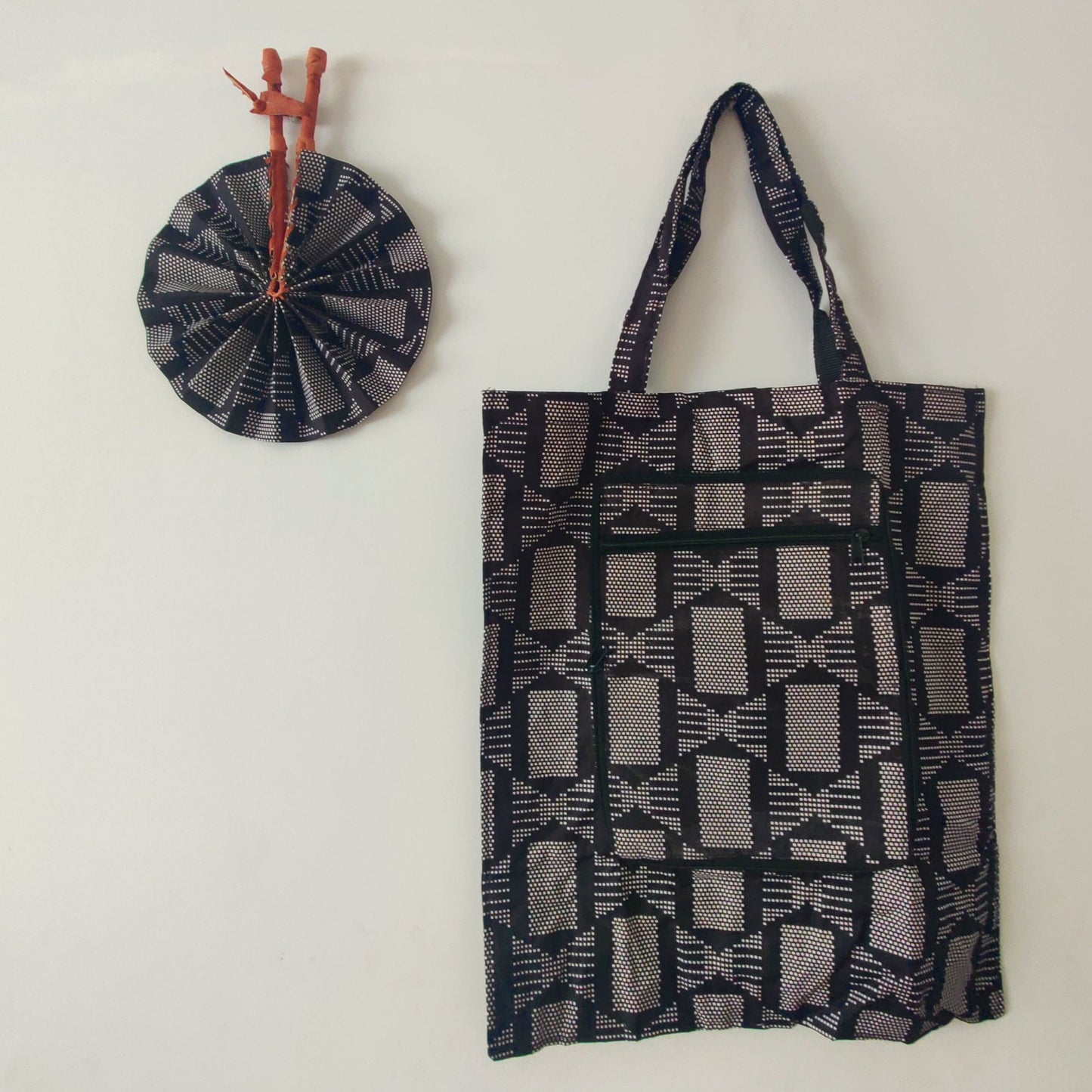 Shopper Bag and Fan Set