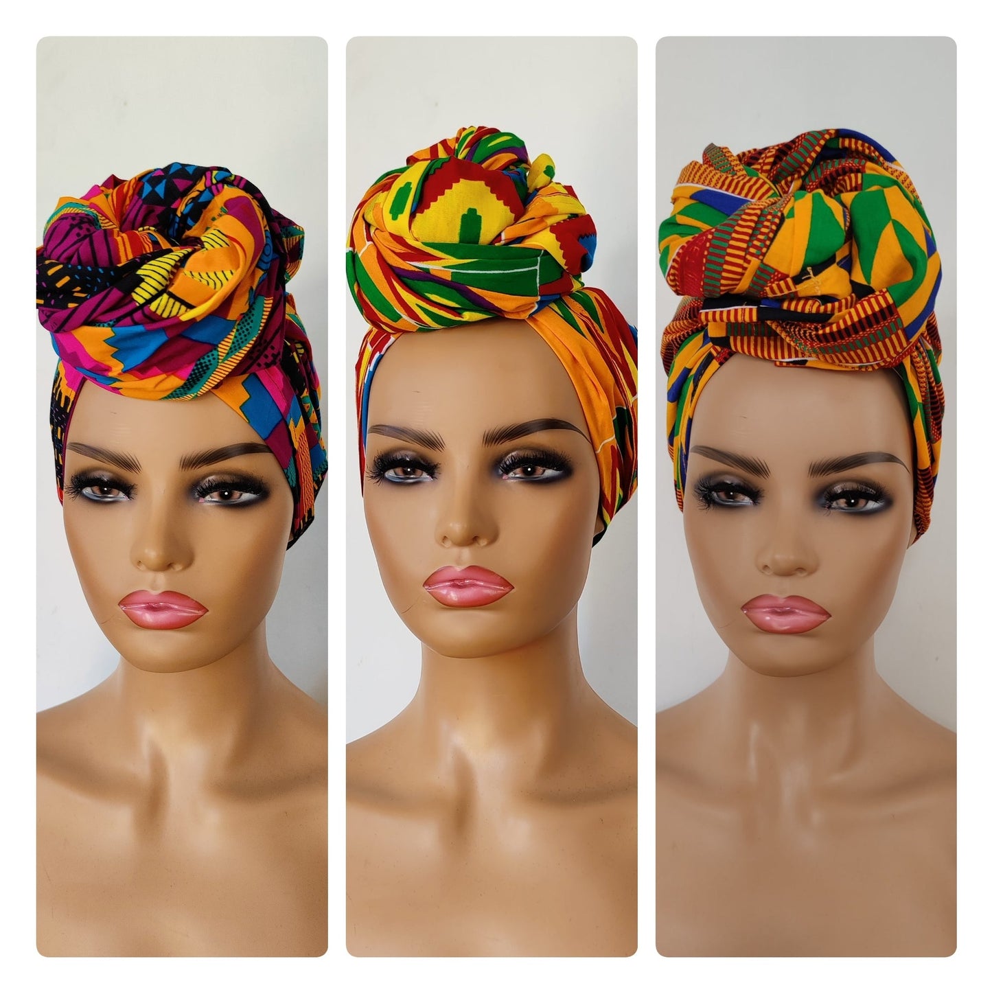 Kente Ankara Print Headwrap | Print headscarf | African Print Headwrap