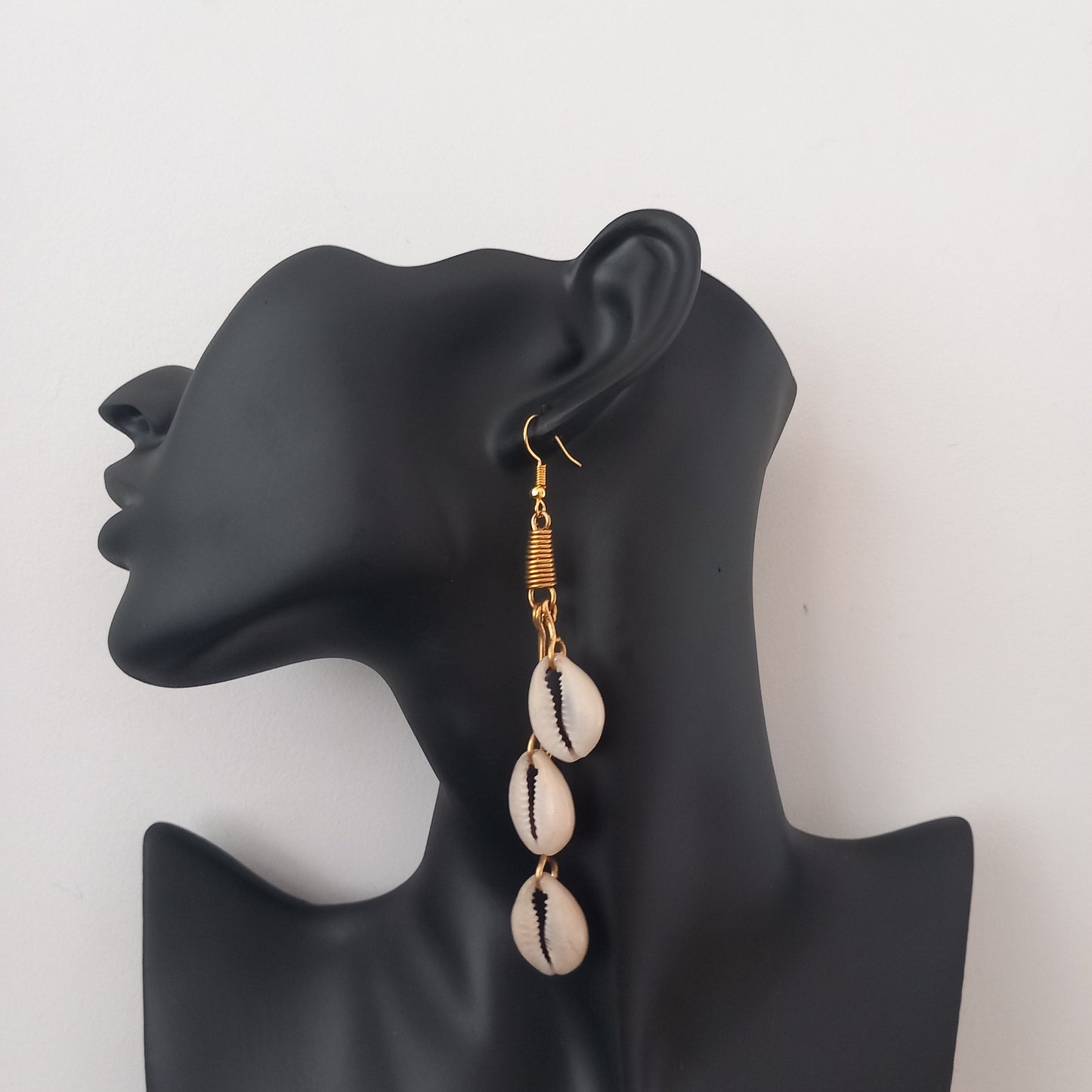Dangling Cowrie Shell Earrings