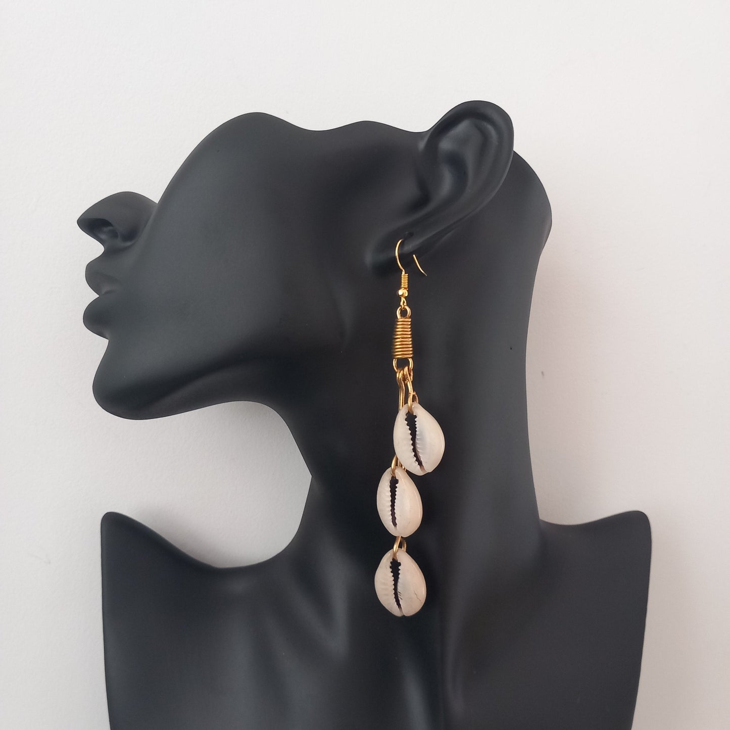Dangling Cowrie Shell Earrings