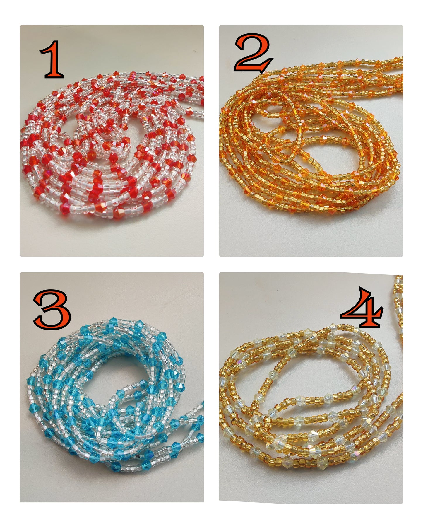 Waist Beads| Belly Chain Weight control African beads|belly beads| | Weight Tracker Beads| Plus Size/ tie on