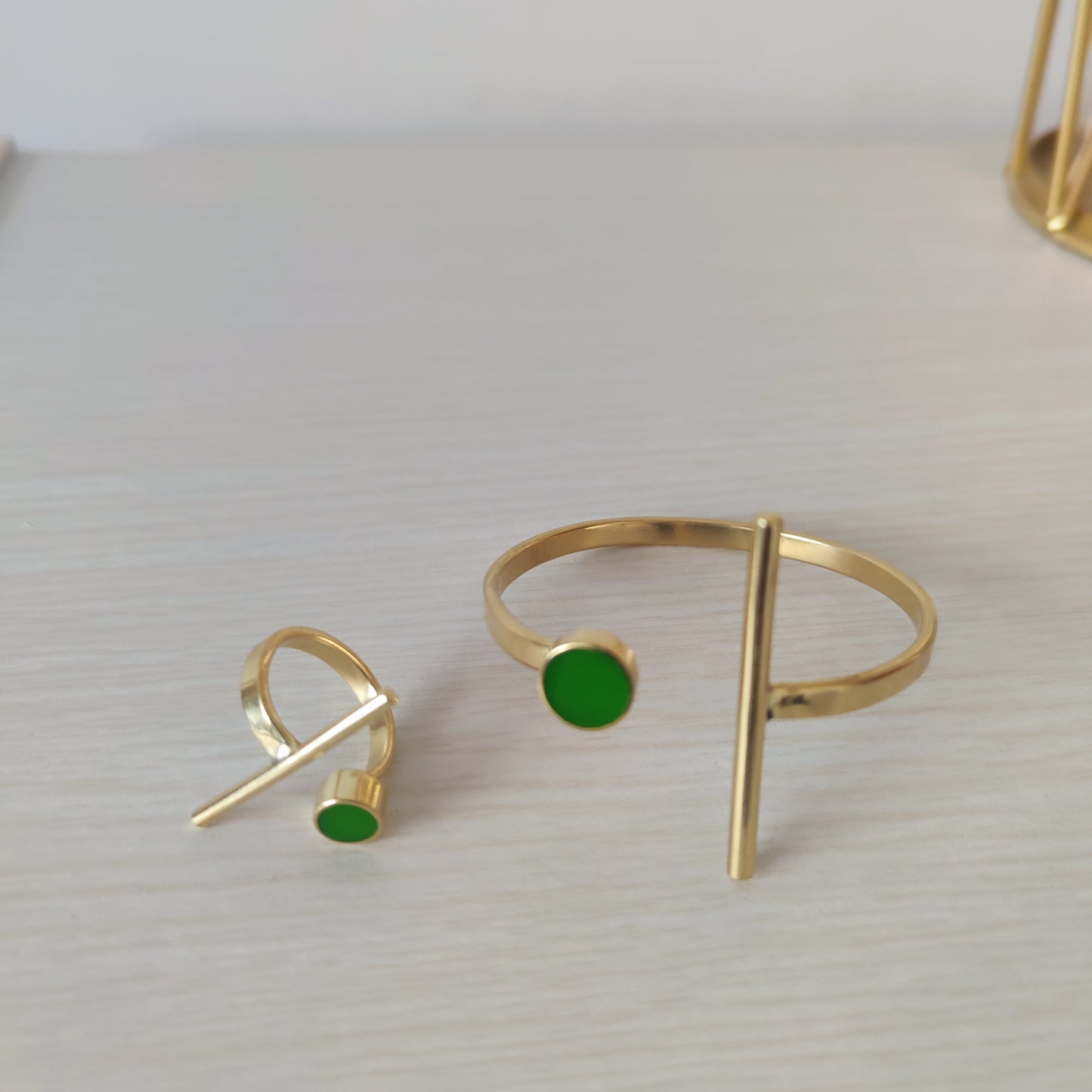 Gold Bangle and Ring Set / African brass Bracelet/ Brass Cuff bracelet/ Handcrafted