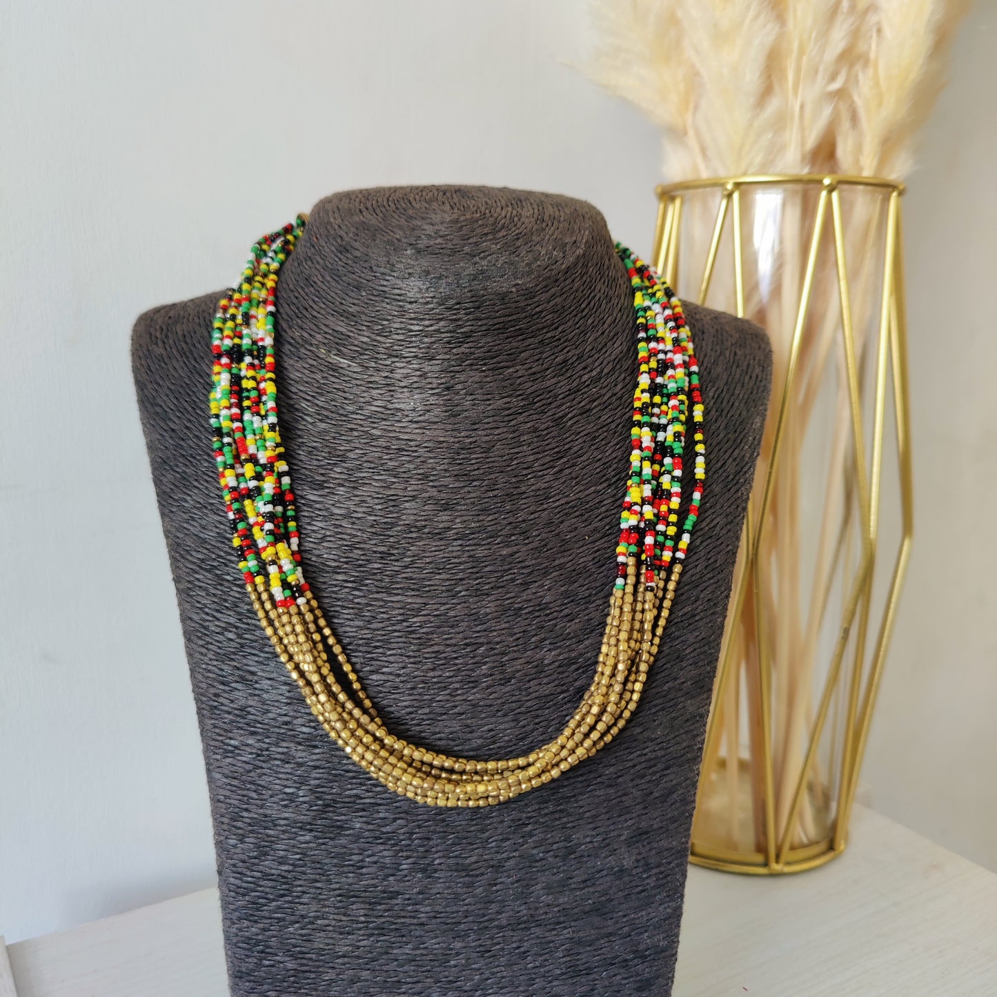 Seed-beads Multi Strand Necklace