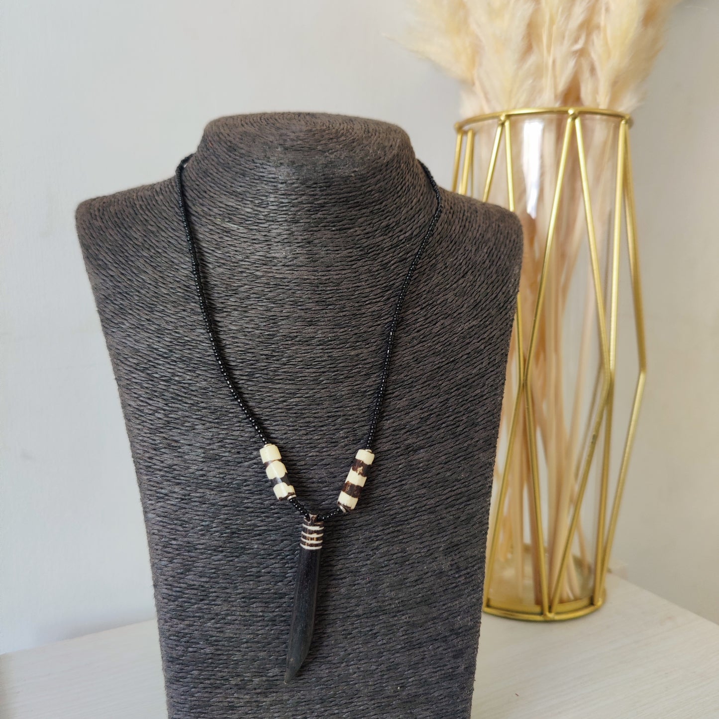 Africa Handmade Bone Pendants Necklace//Unisex