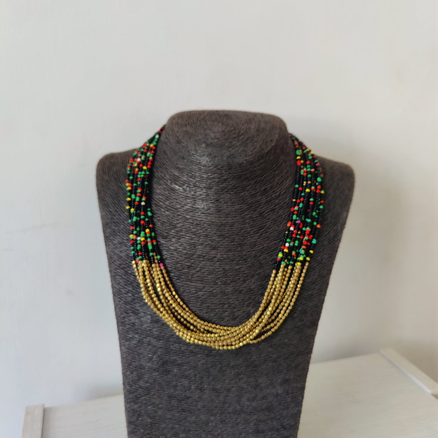 Seed-beads Multi Strand Necklace