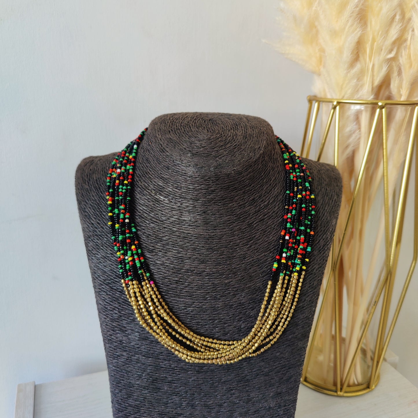 Seed-beads Multi Strand Necklace