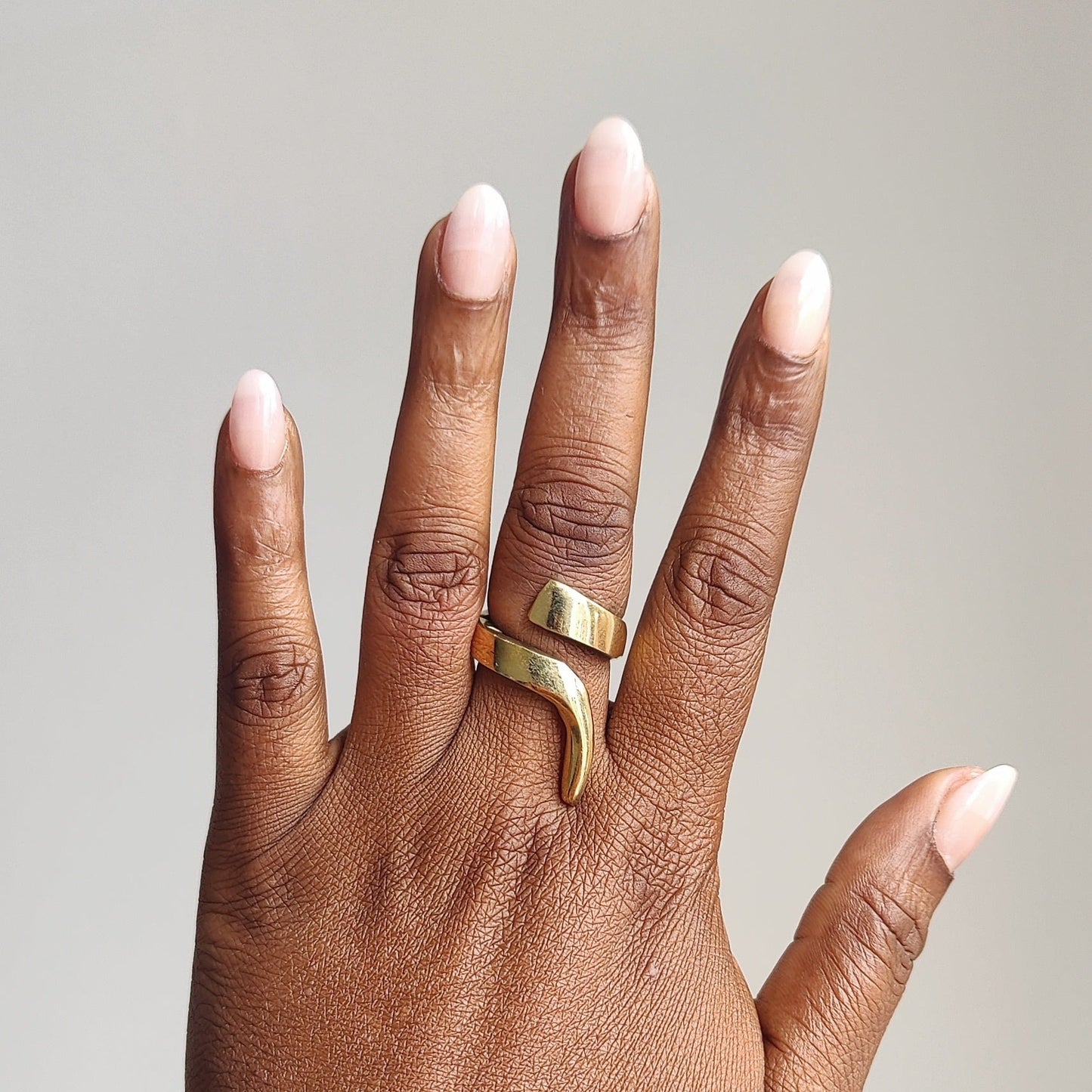 Brass Adjustable Abstract Rings